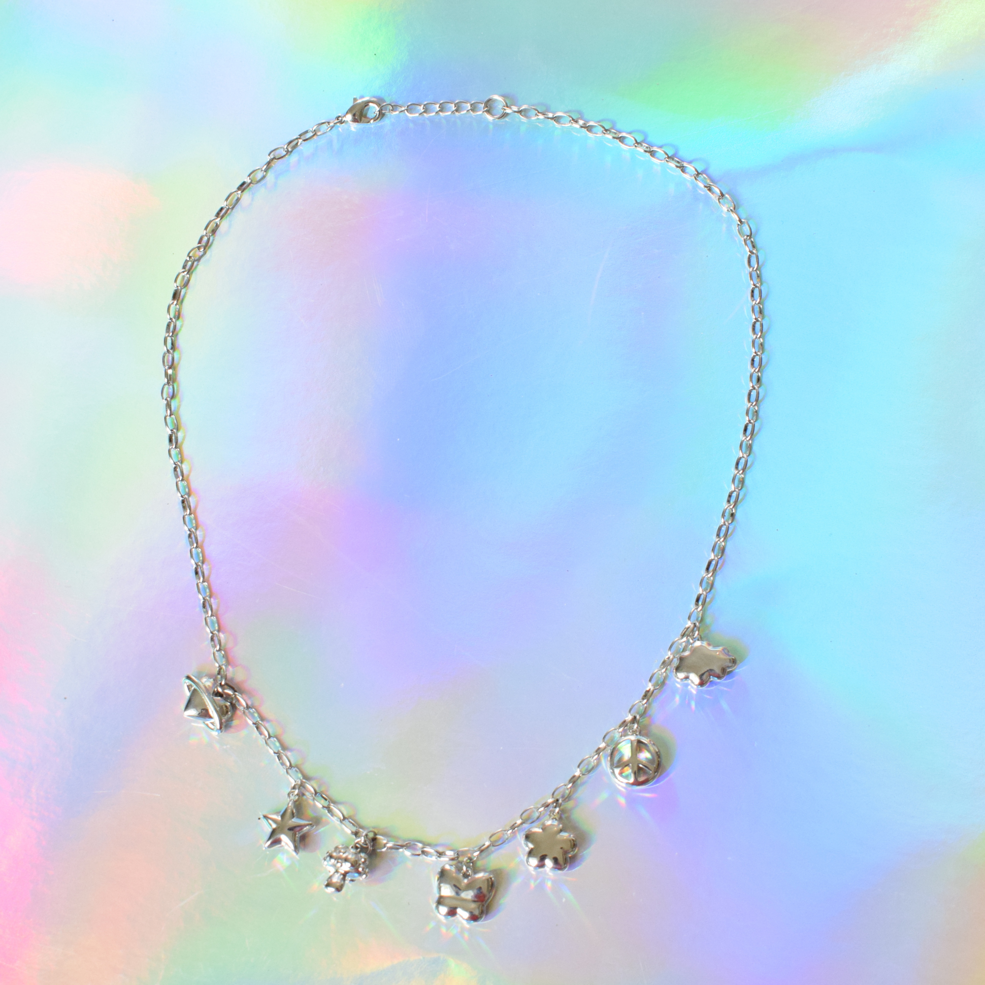 Queen of Charms Necklace Silver