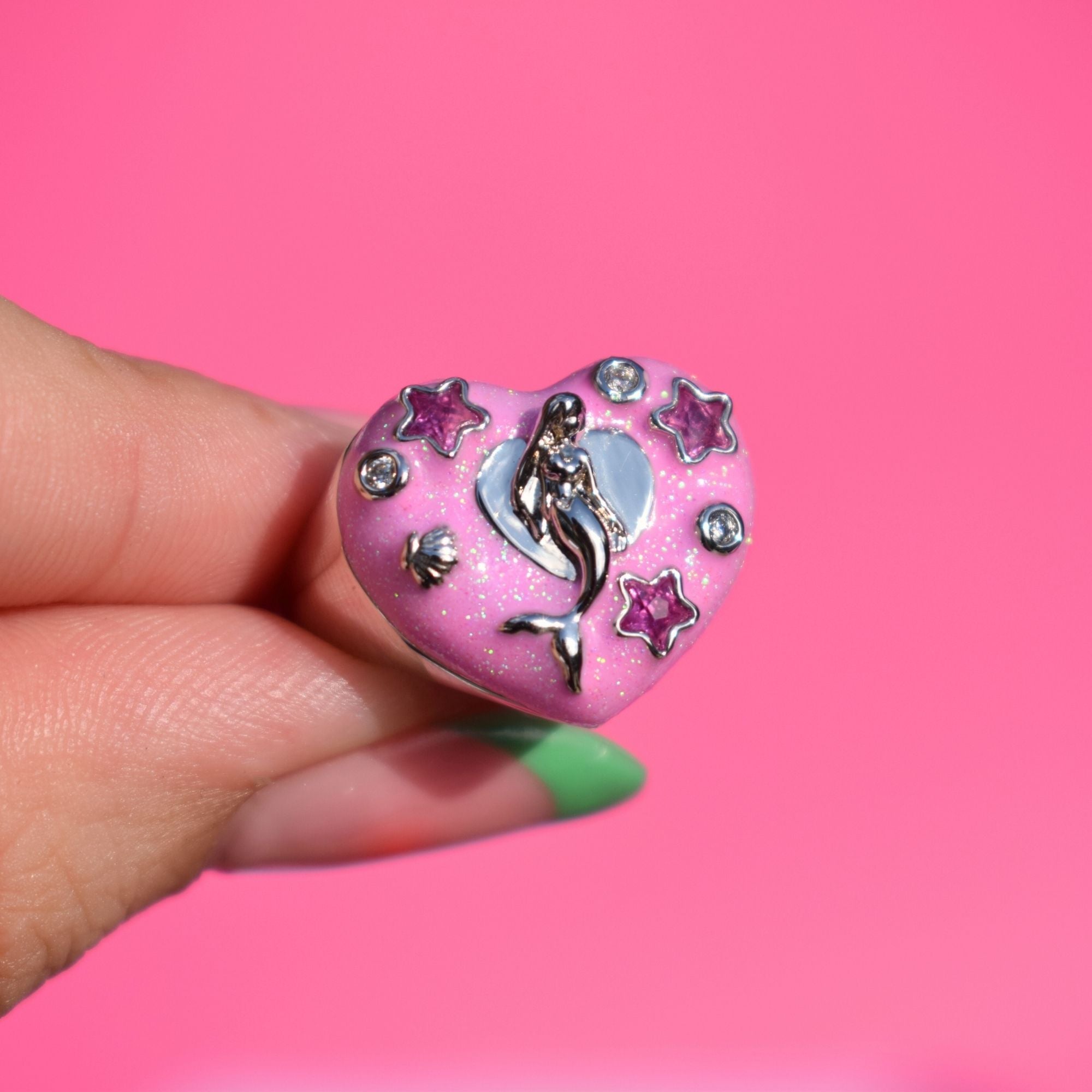 Cosmic Mermaid Silver Ring
