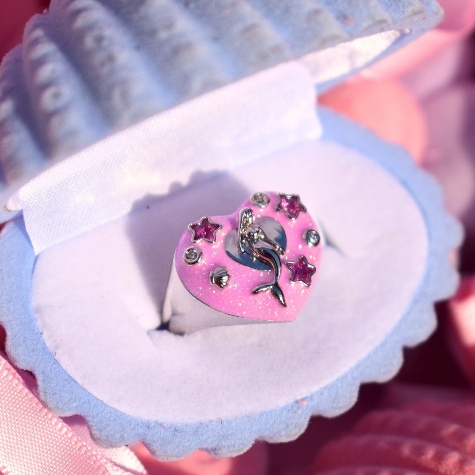 Cosmic Mermaid Silver Ring