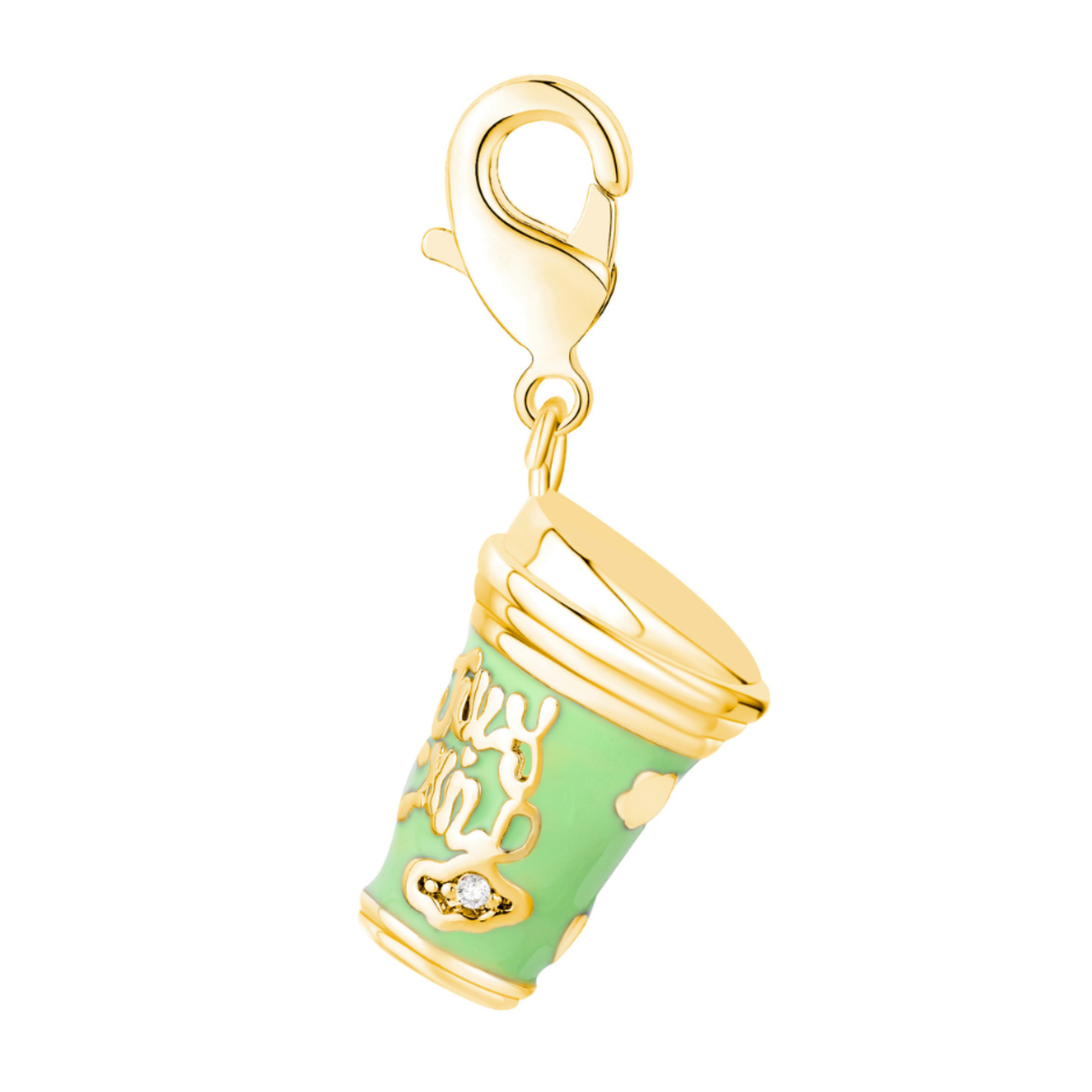 Matcha Latte Charm Gold