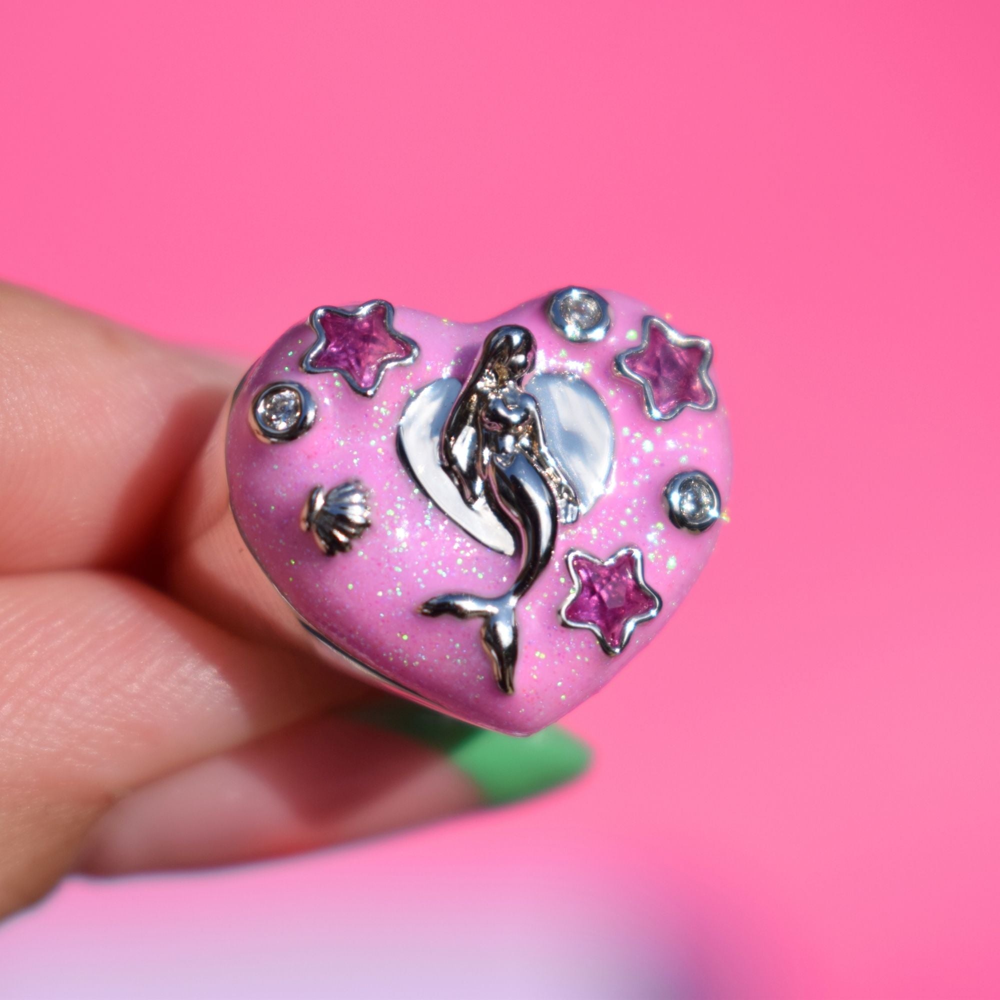 Cosmic Mermaid Silver Ring