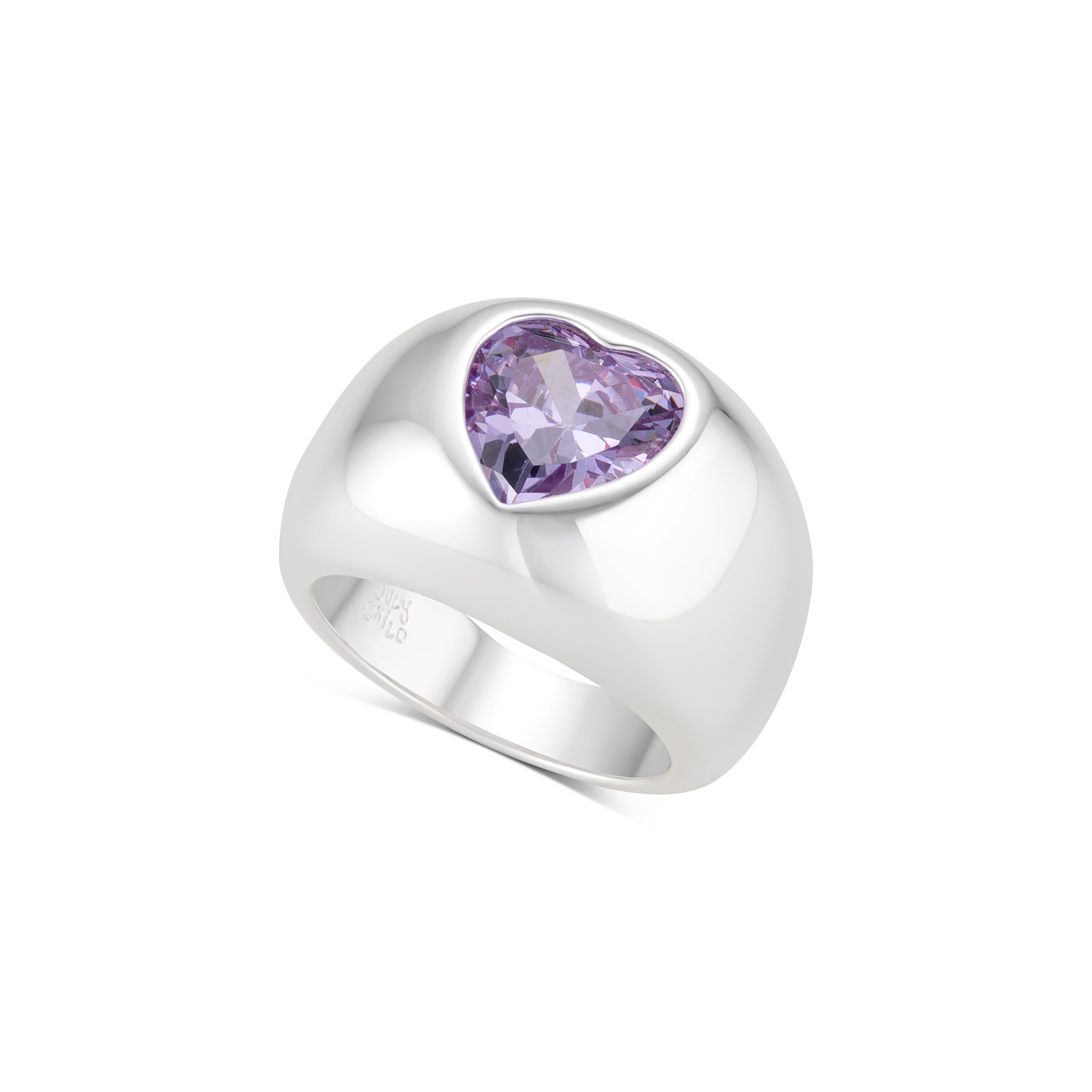 Jumbo Heart Signet Silver