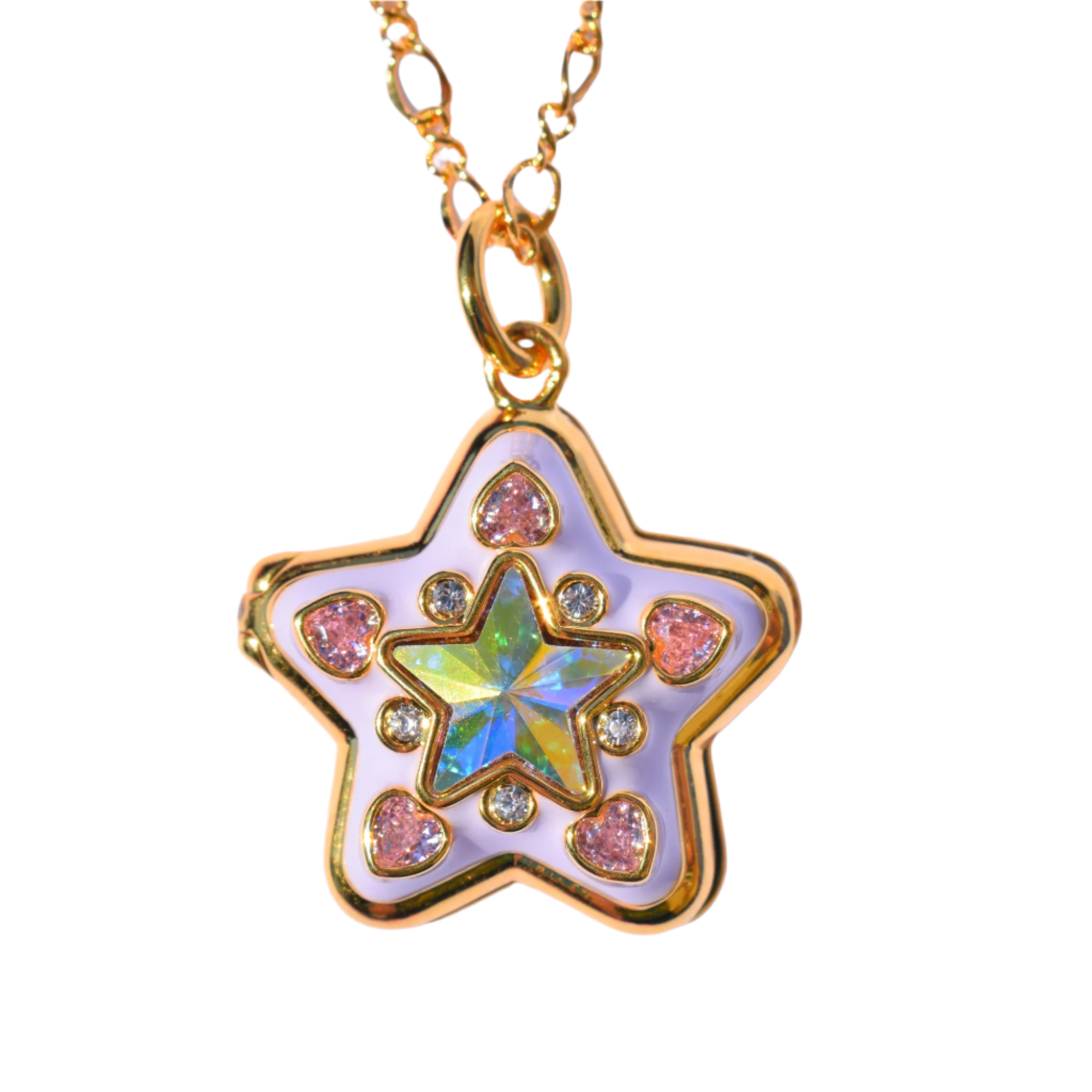 Starlight Locket Necklace Gold