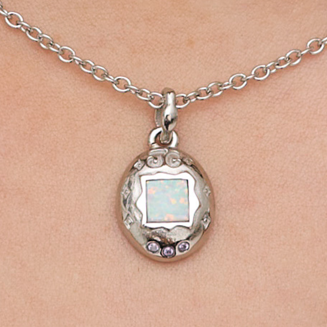 Tamagotchii Necklace Silver