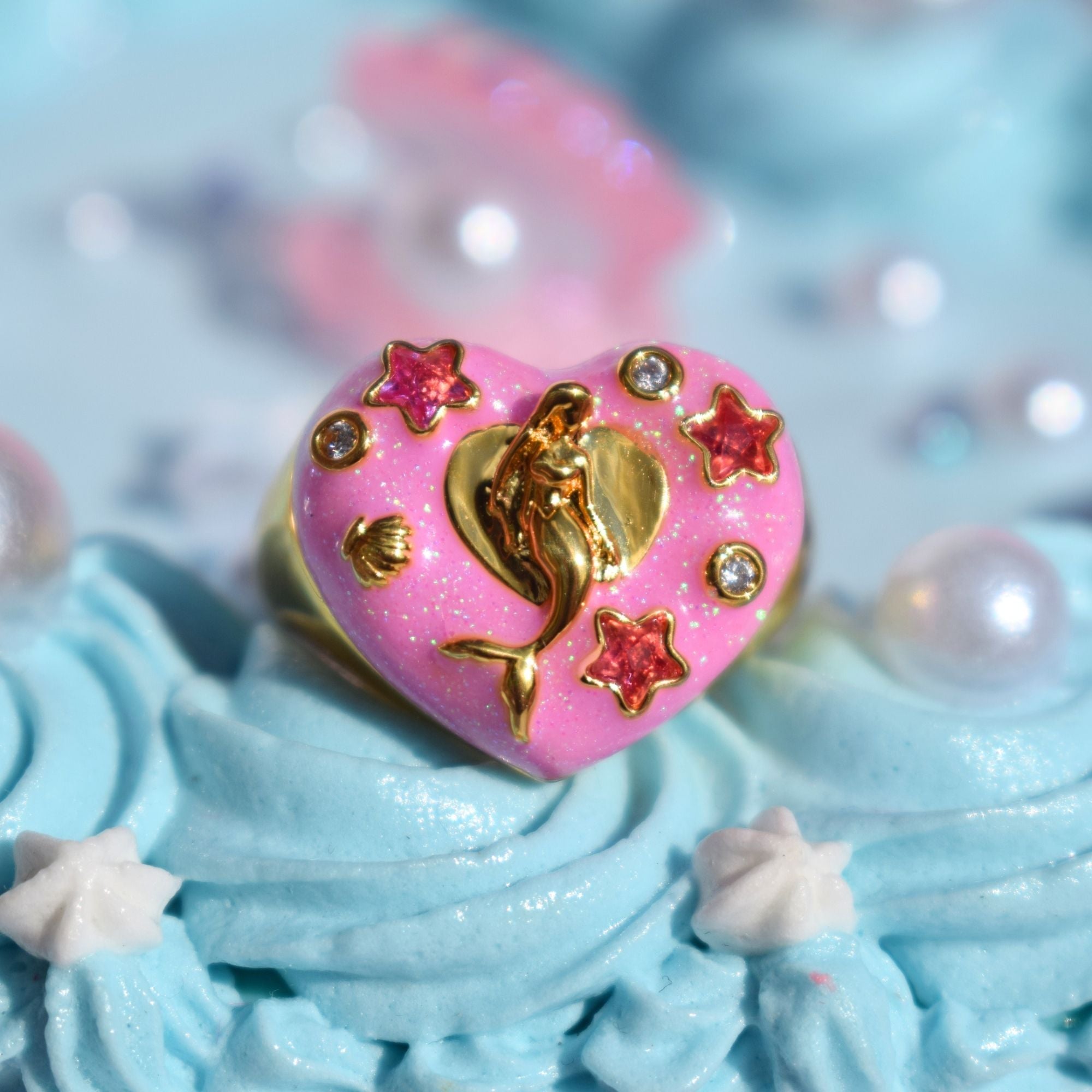 Cosmic Mermaid Gold Ring