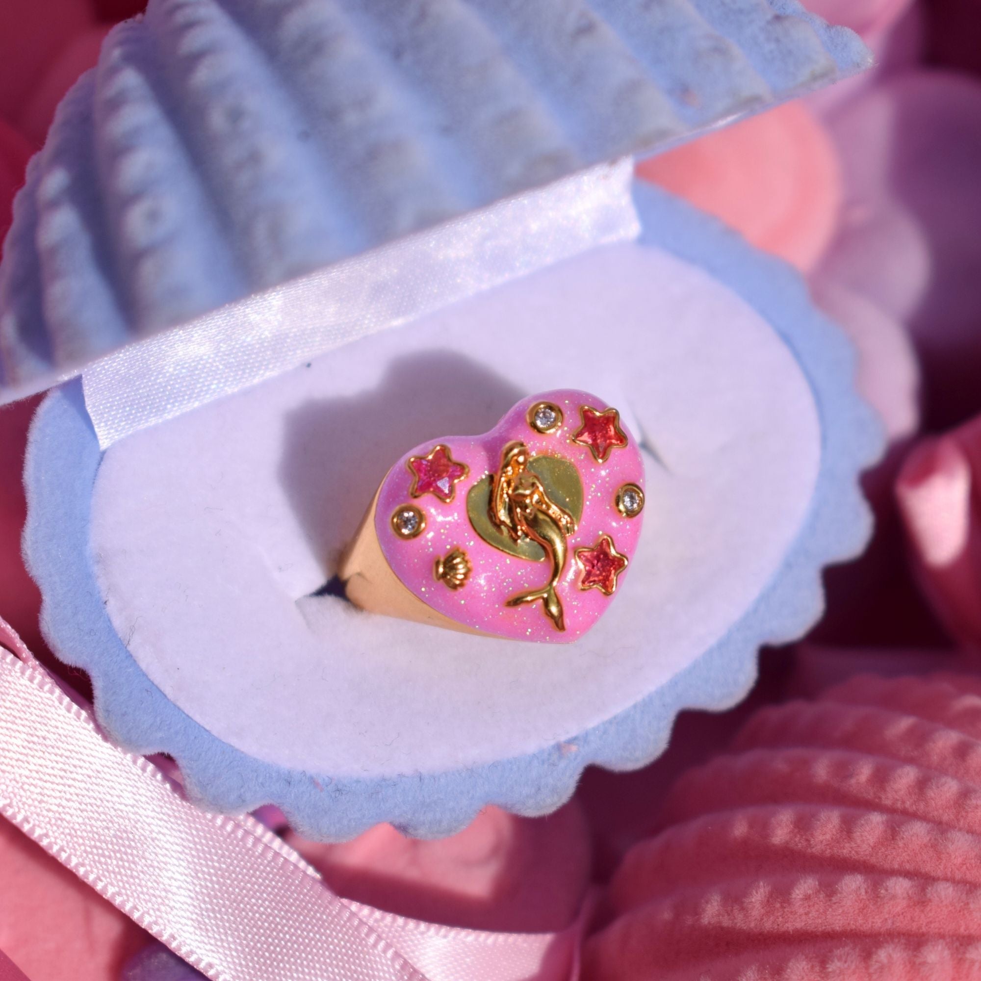 Cosmic Mermaid Gold Ring