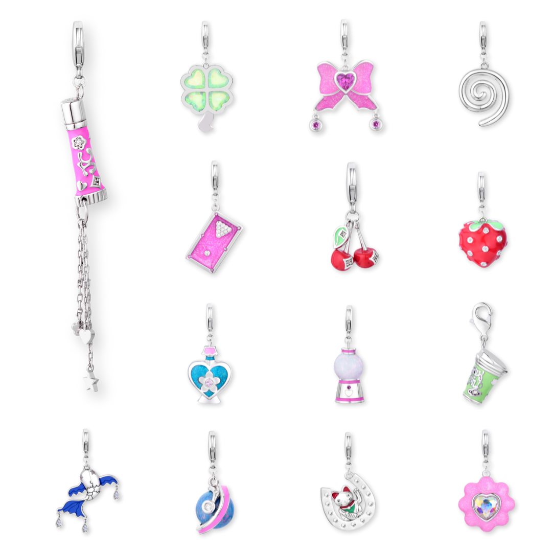 Strawberry Girl Charm Silver