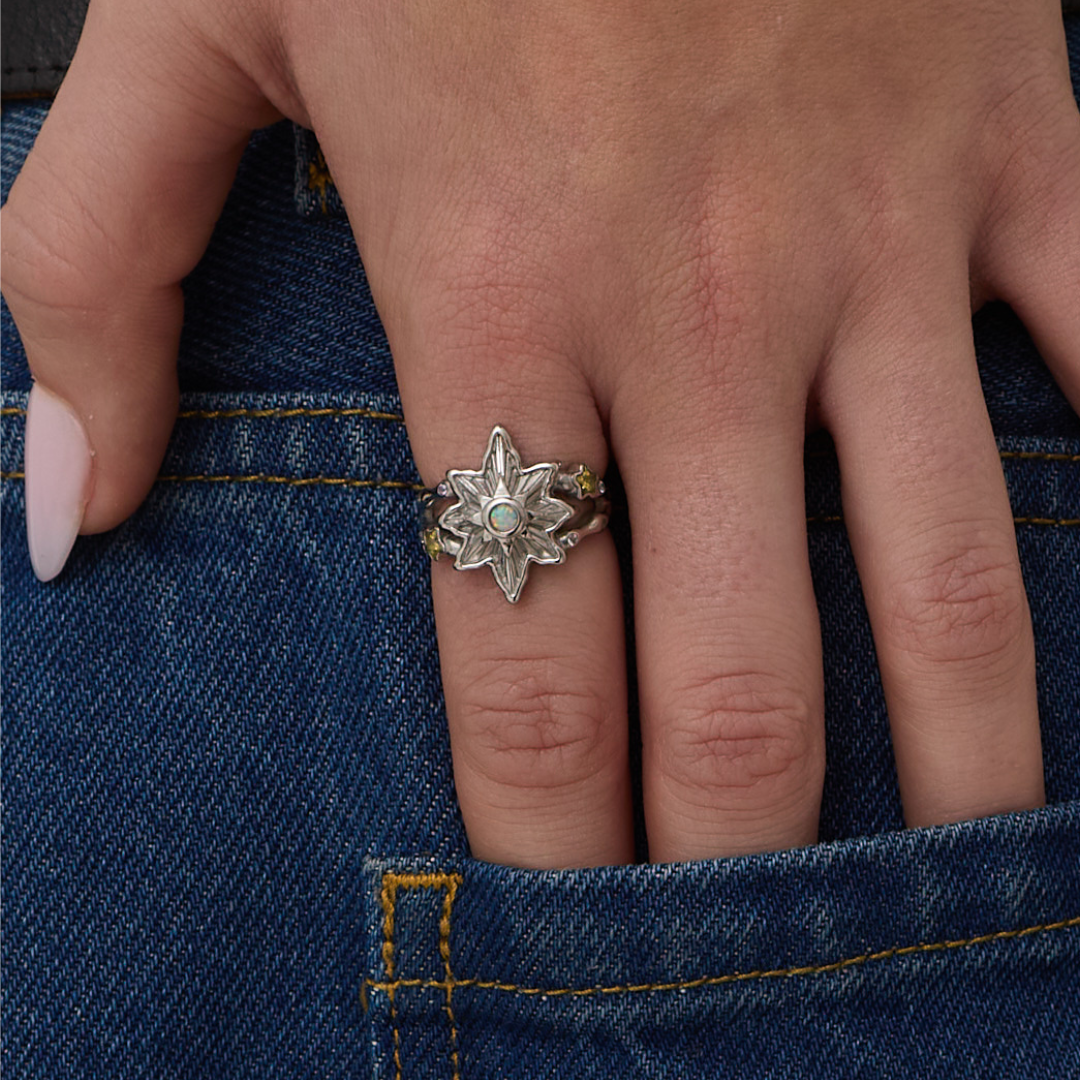 North Star Ring Silver