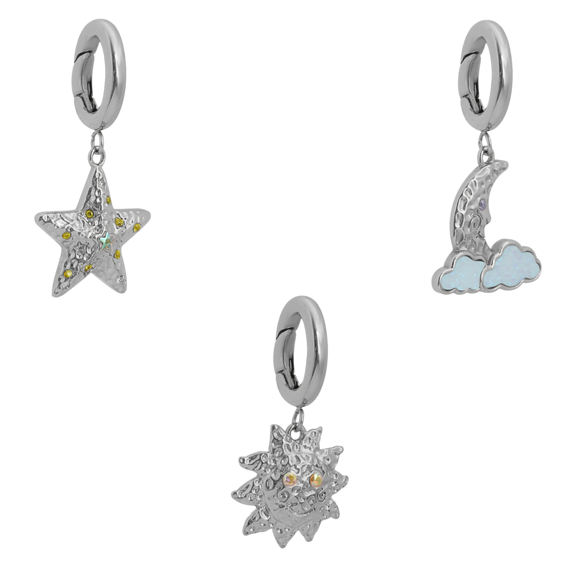 Celestial Charm Set - Silver