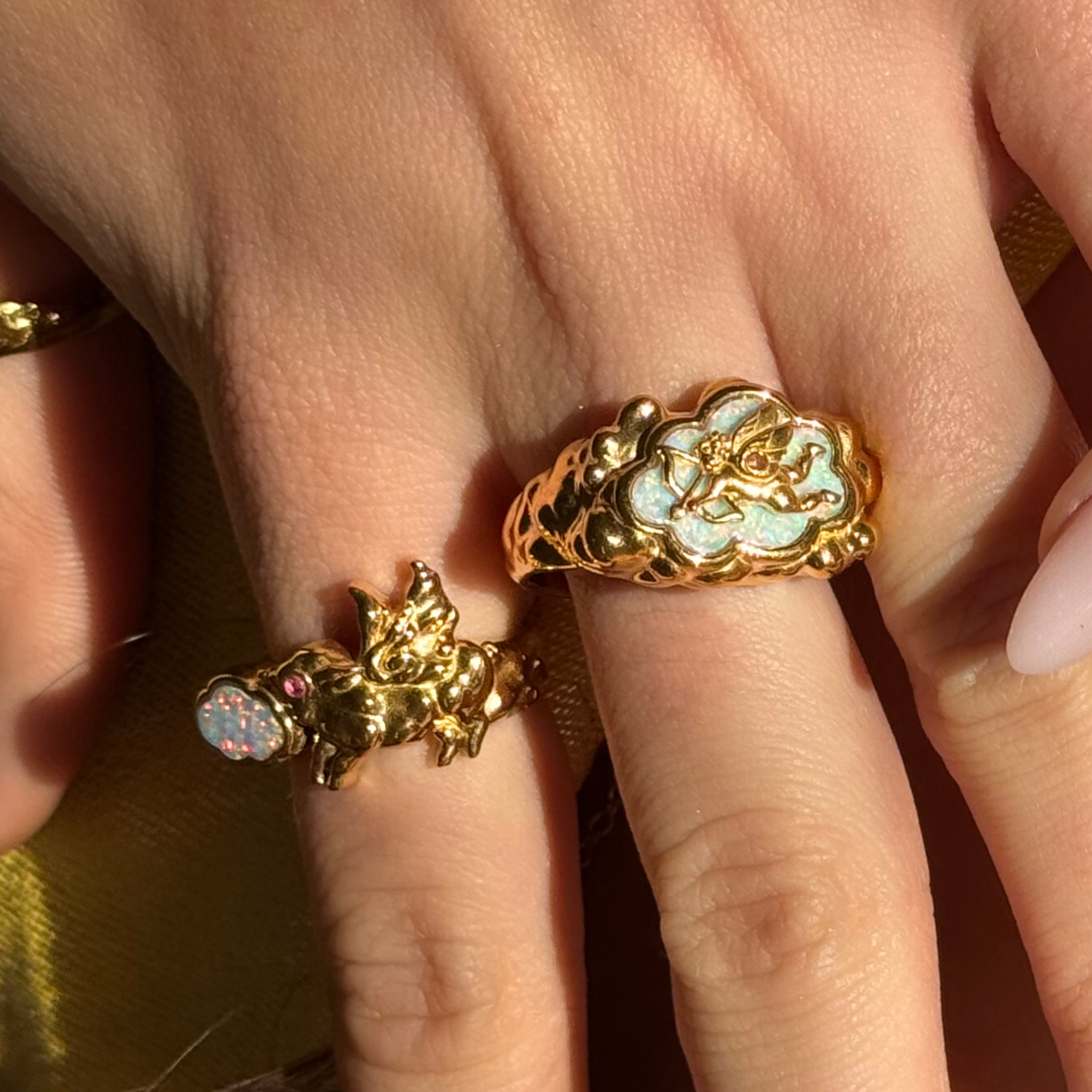 Pigs Can't Fly Ring Gold