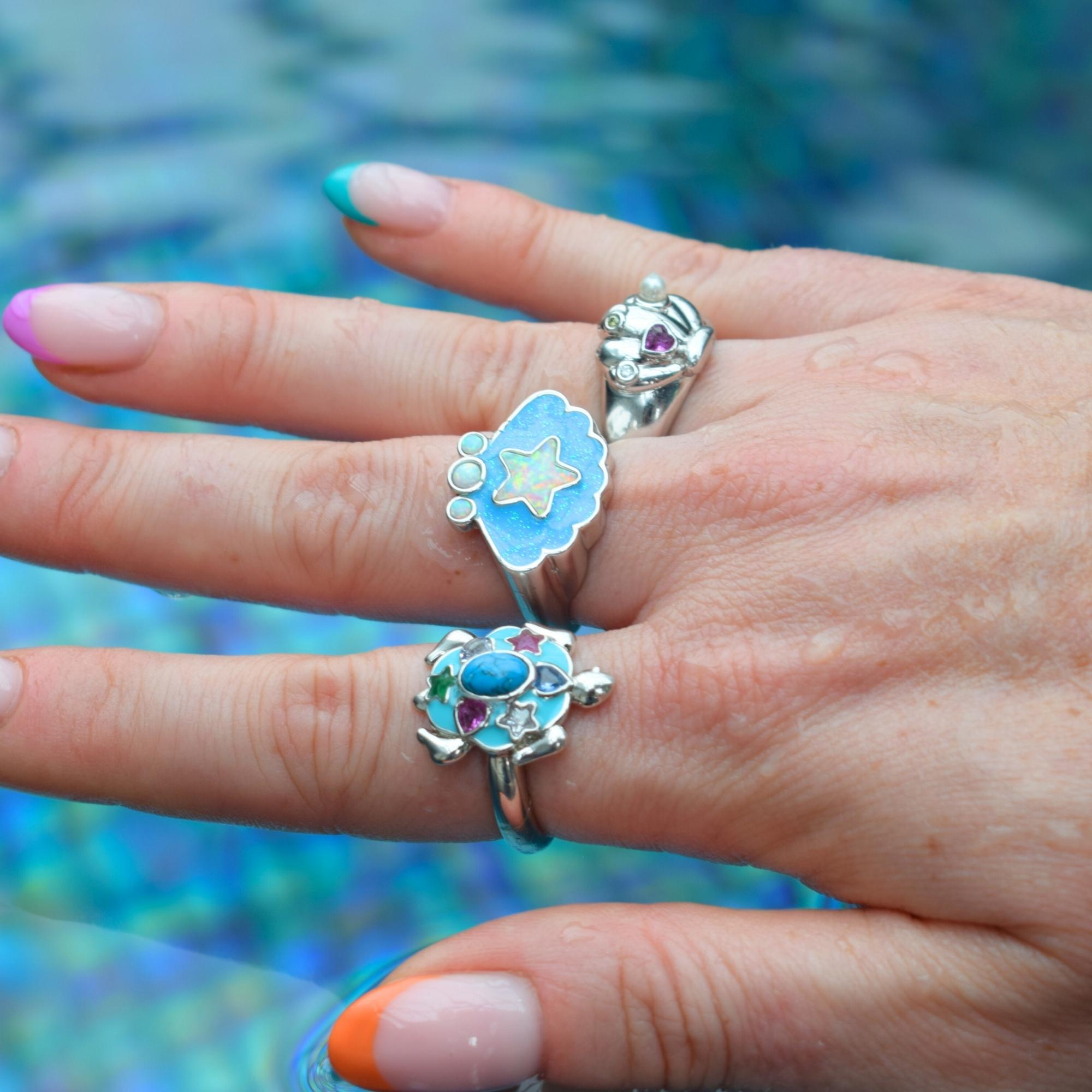 Souvenir Turtle Silver Ring
