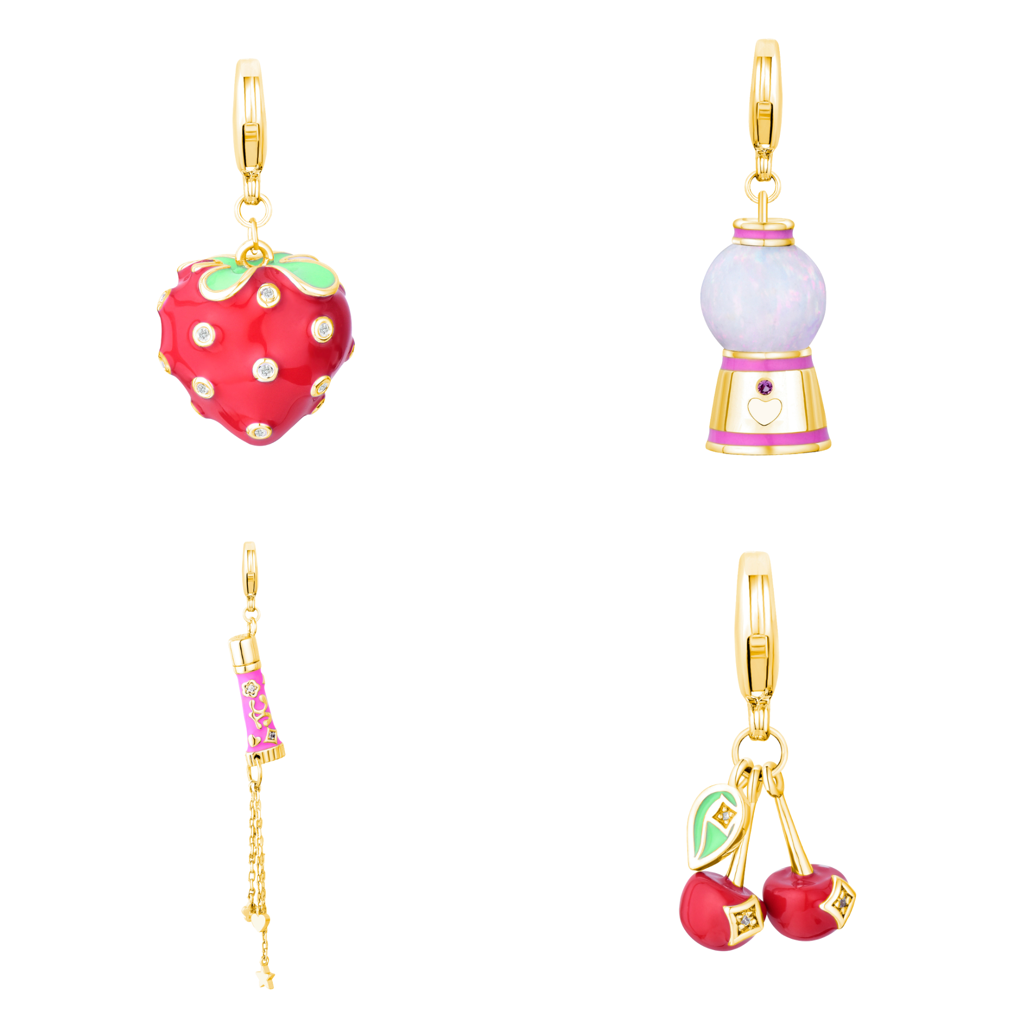 Y2K Snack Pack Charm Set - Gold