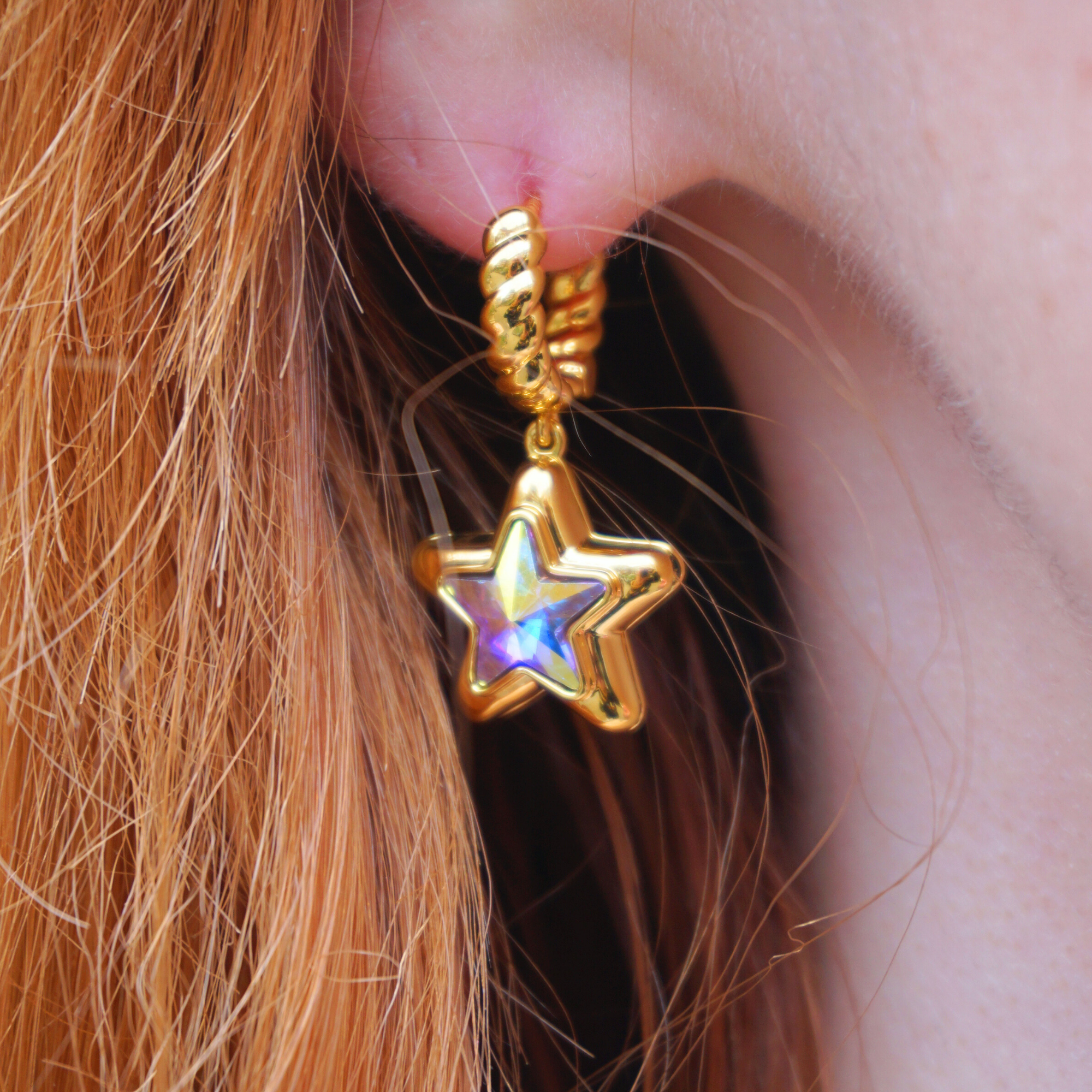 Starburst Locket Earrings