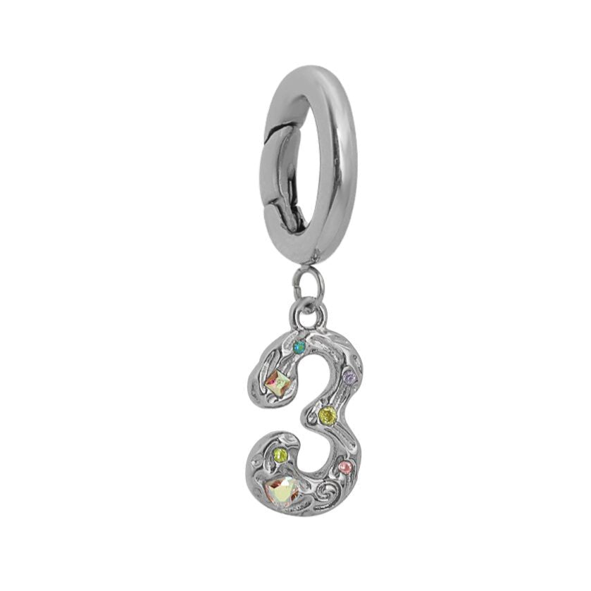 Three - The Creative Spark Charm Silver