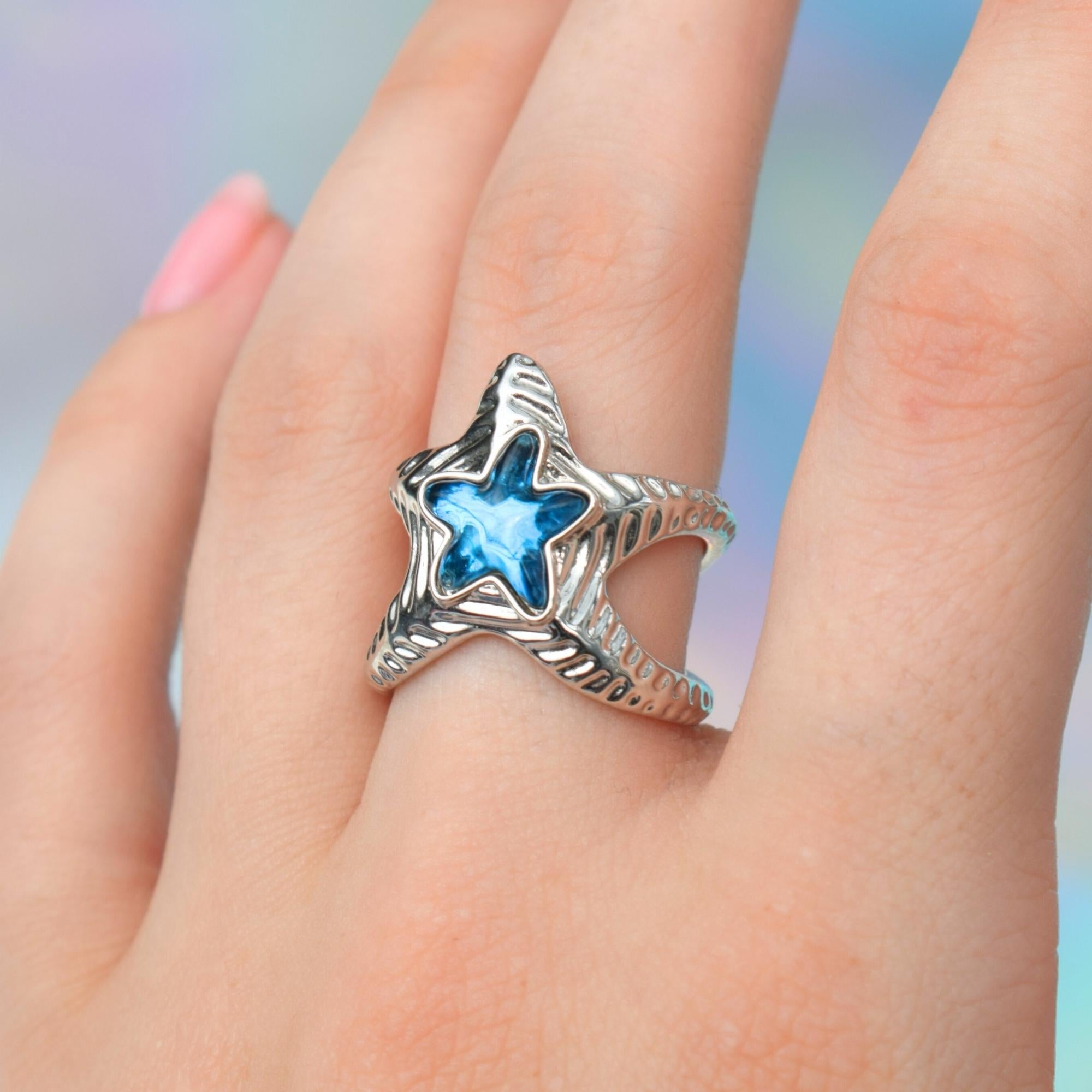 Starfish Silver Ring
