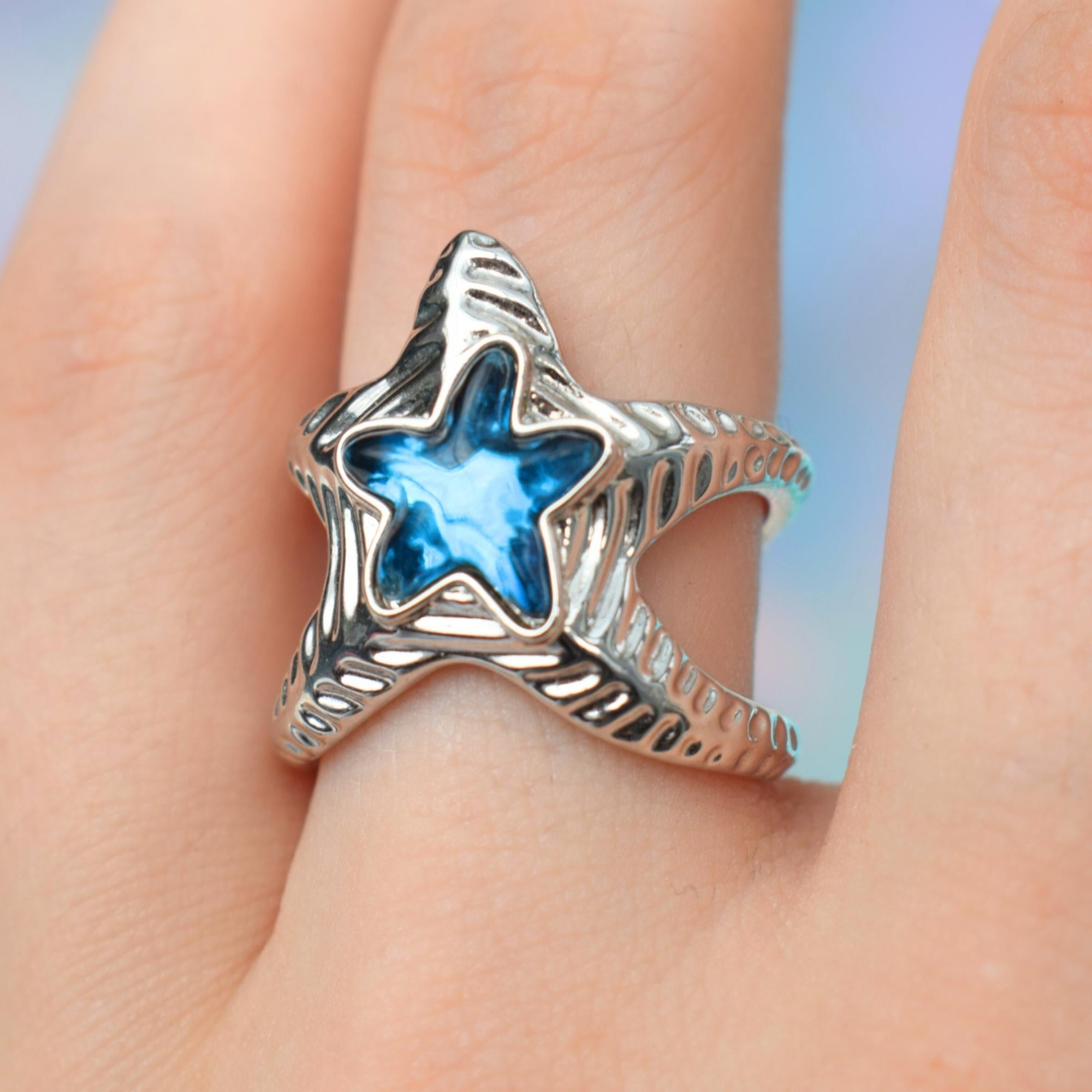 Starfish Silver Ring