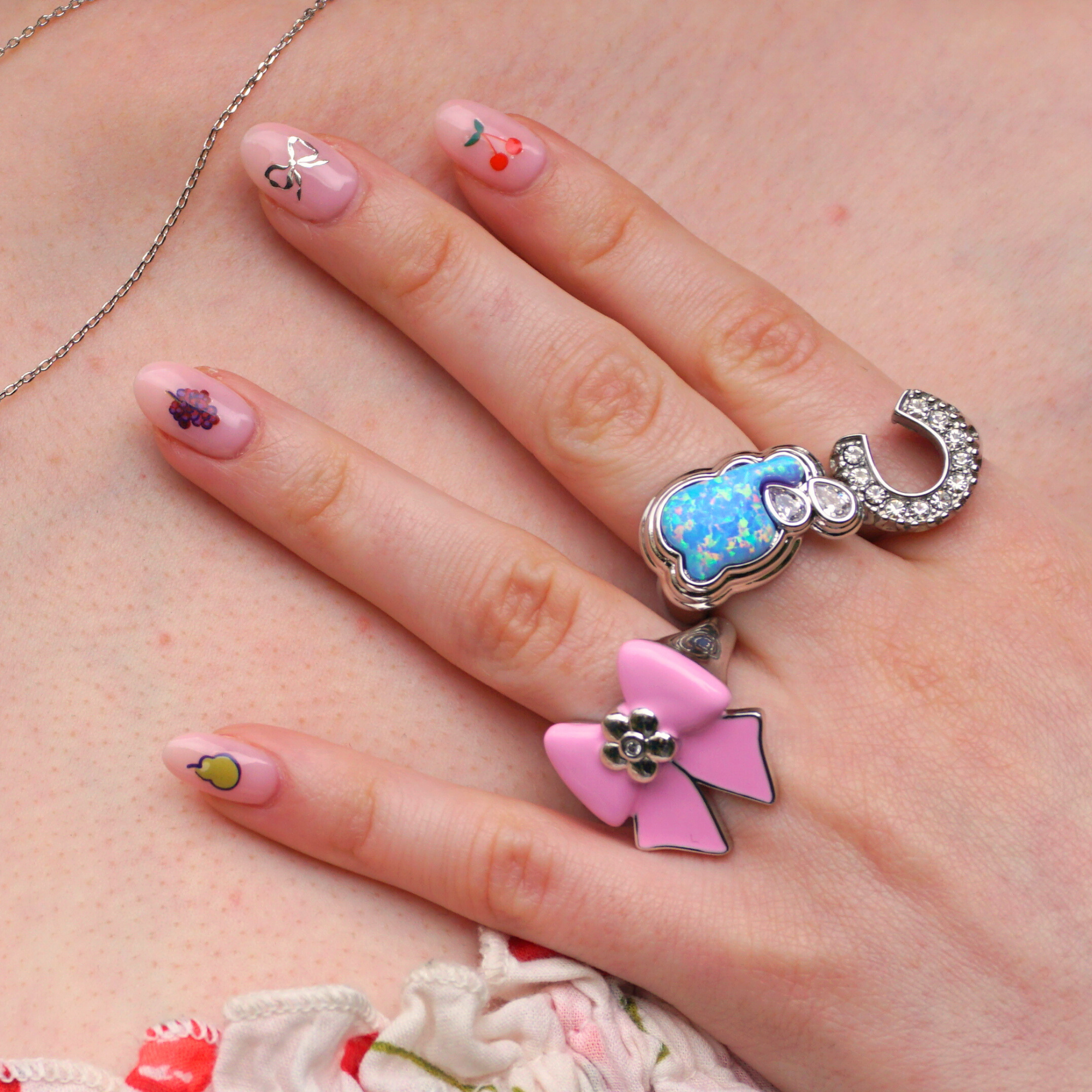 Cry Me a River Blue Opal Ring Silver