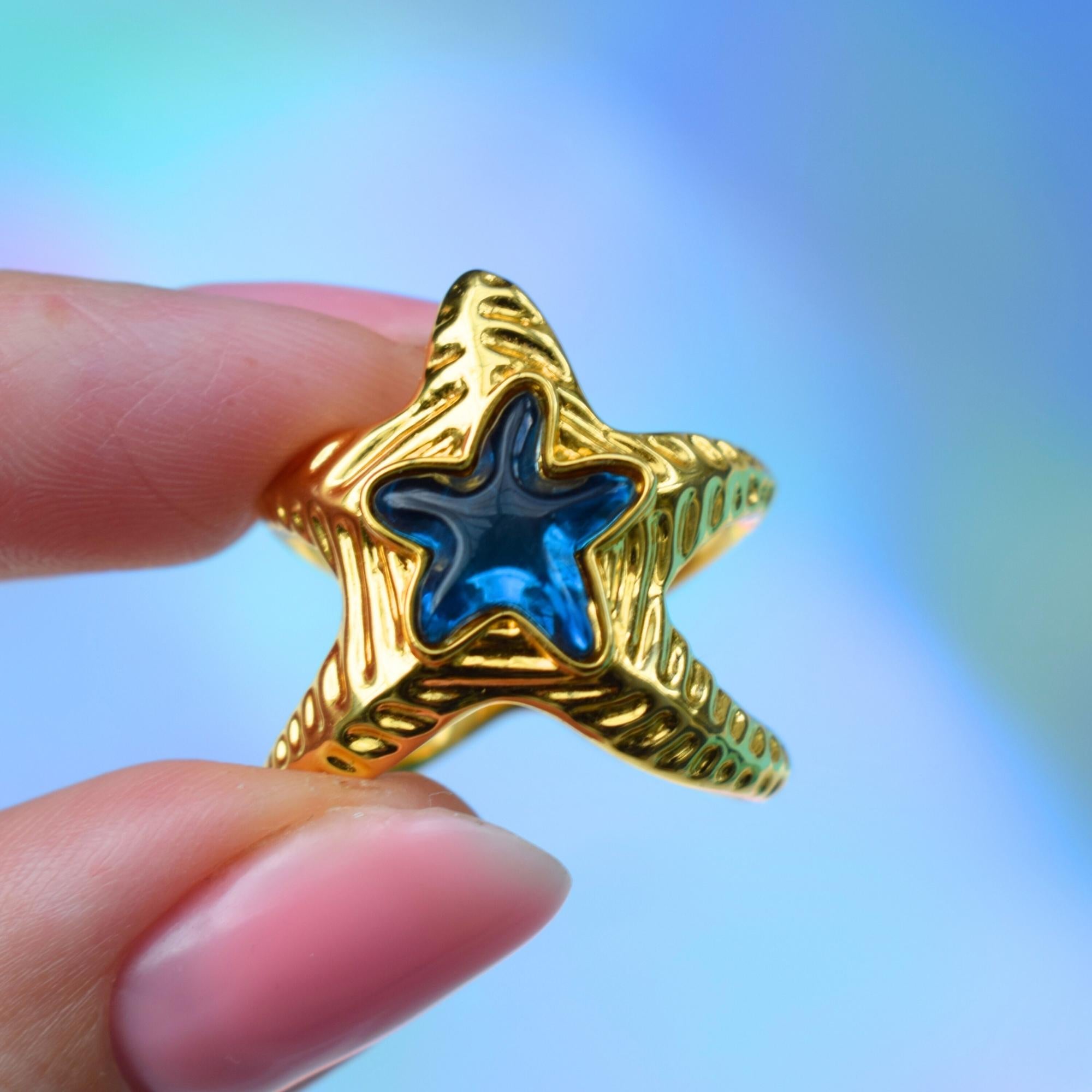 Starfish Gold Ring