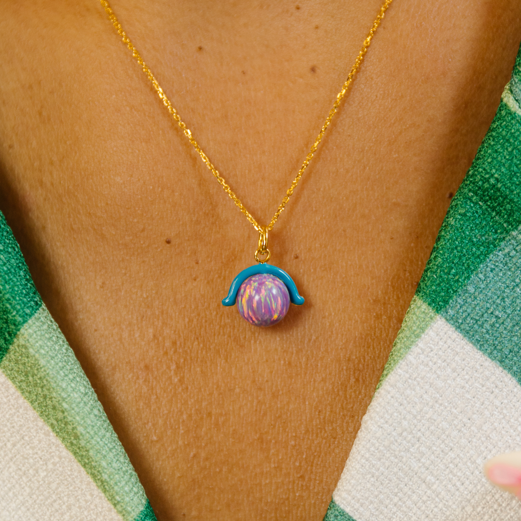 Pebbles Purple Opal Necklace