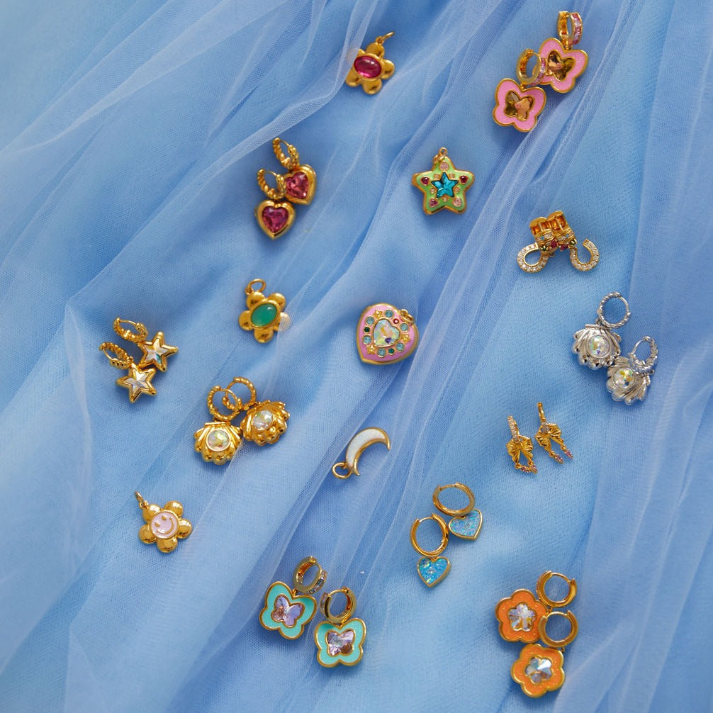 Mermaid Locket Earrings Silver