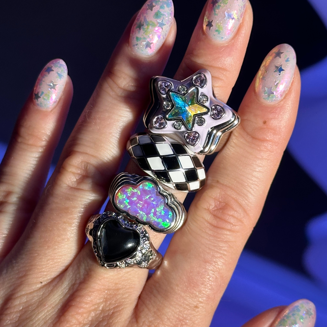 Starlight Lilac Ring Silver