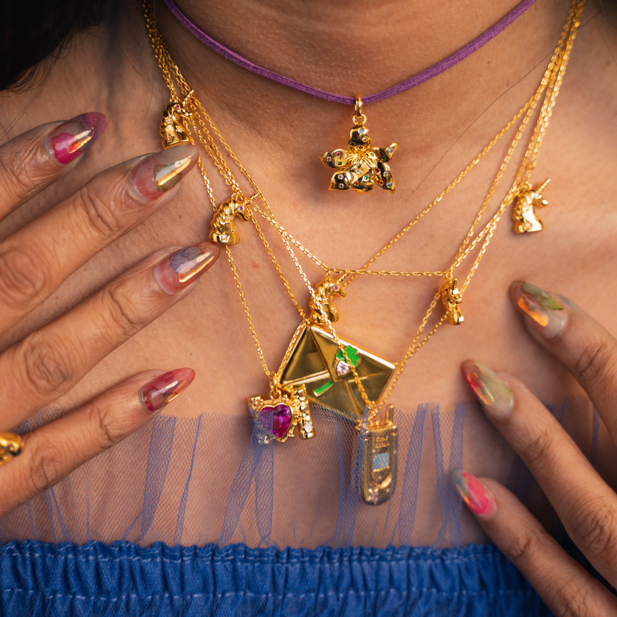 Lovers Token Necklace Gold