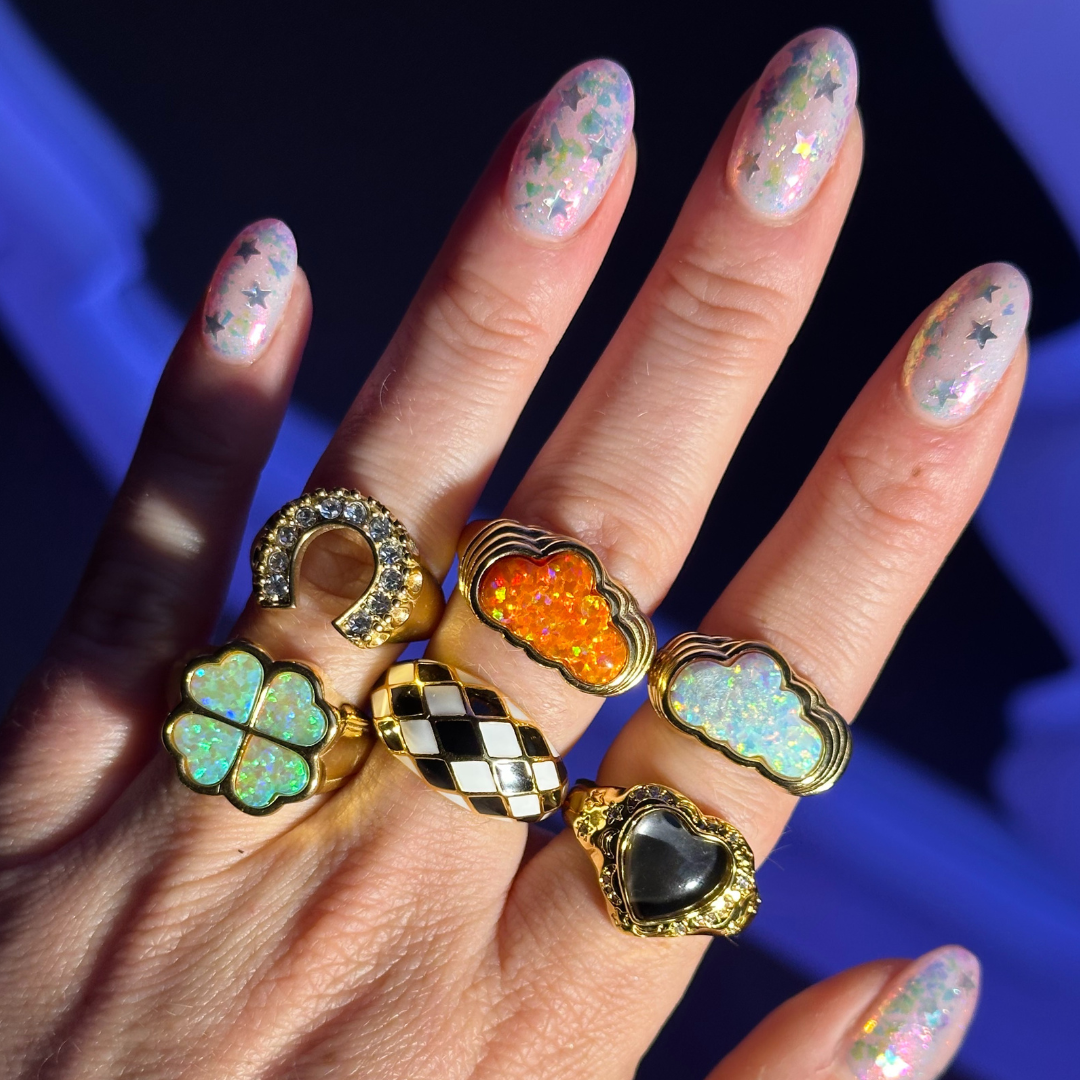 Head In The Clouds Ring Sunset Gold