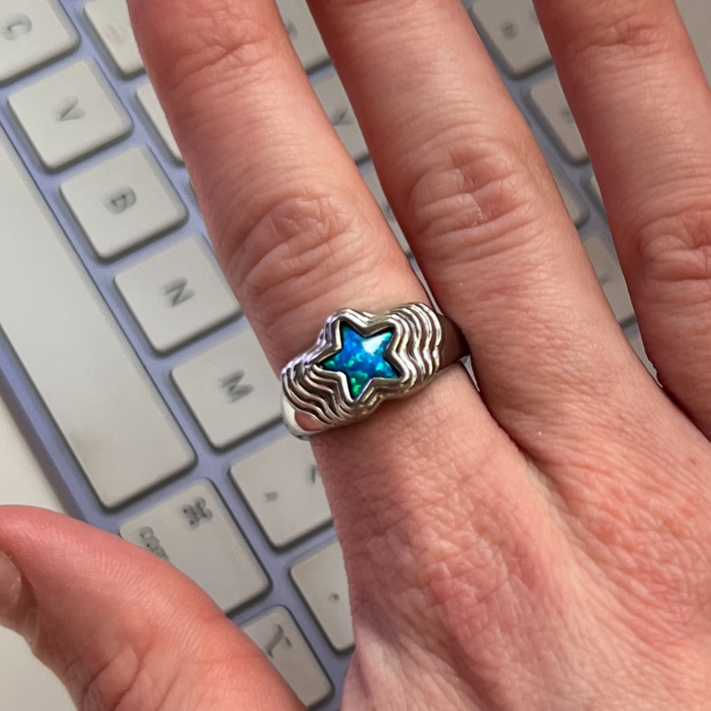 Starstruck Blue Opal Ring