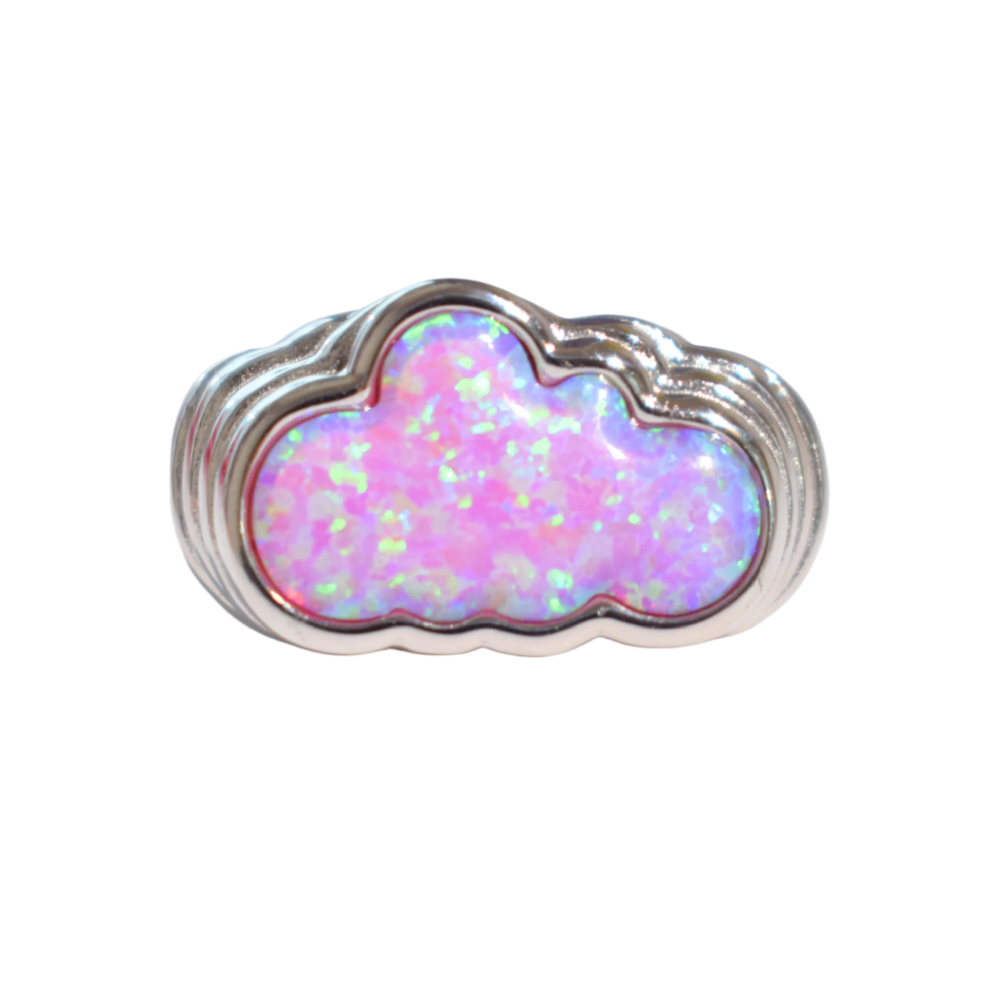 Cotton Candy Cloud Ring Silver