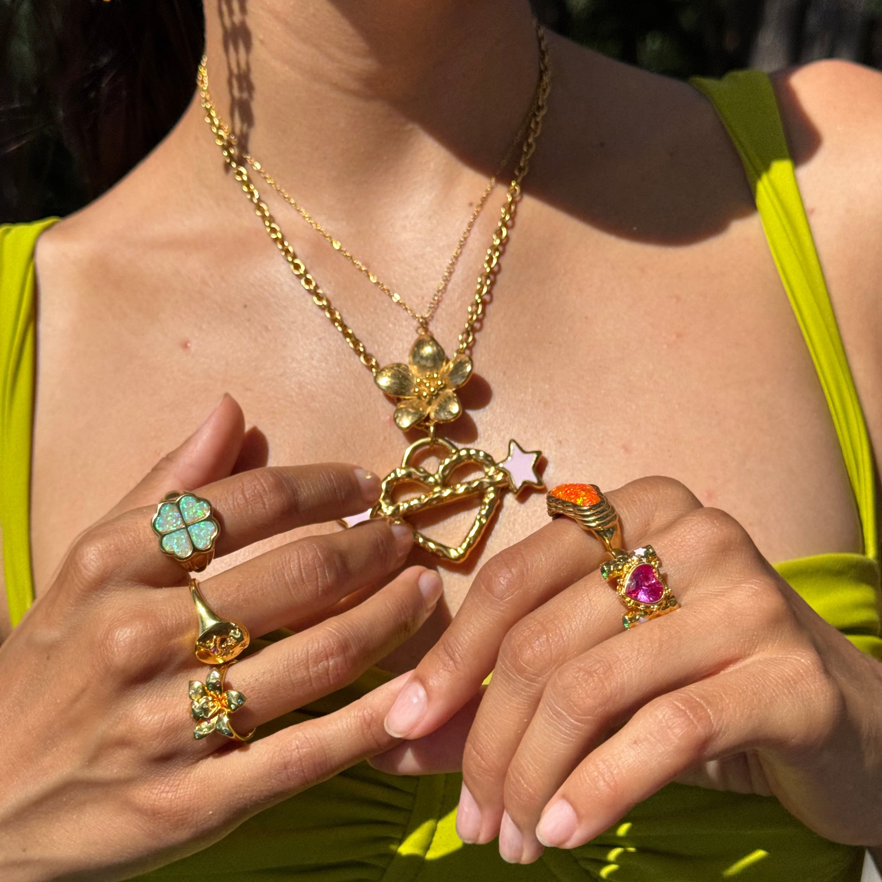 Heart Piercer XL Necklace Gold