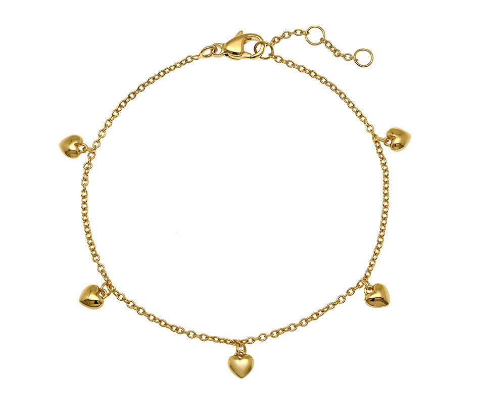 Bubble Heart Charm Bracelet