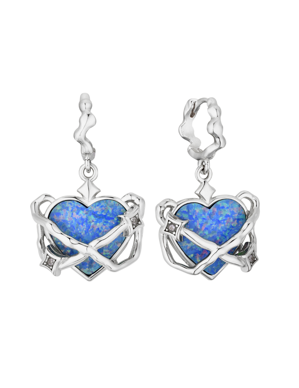 Heart in Orbit Earring Silver