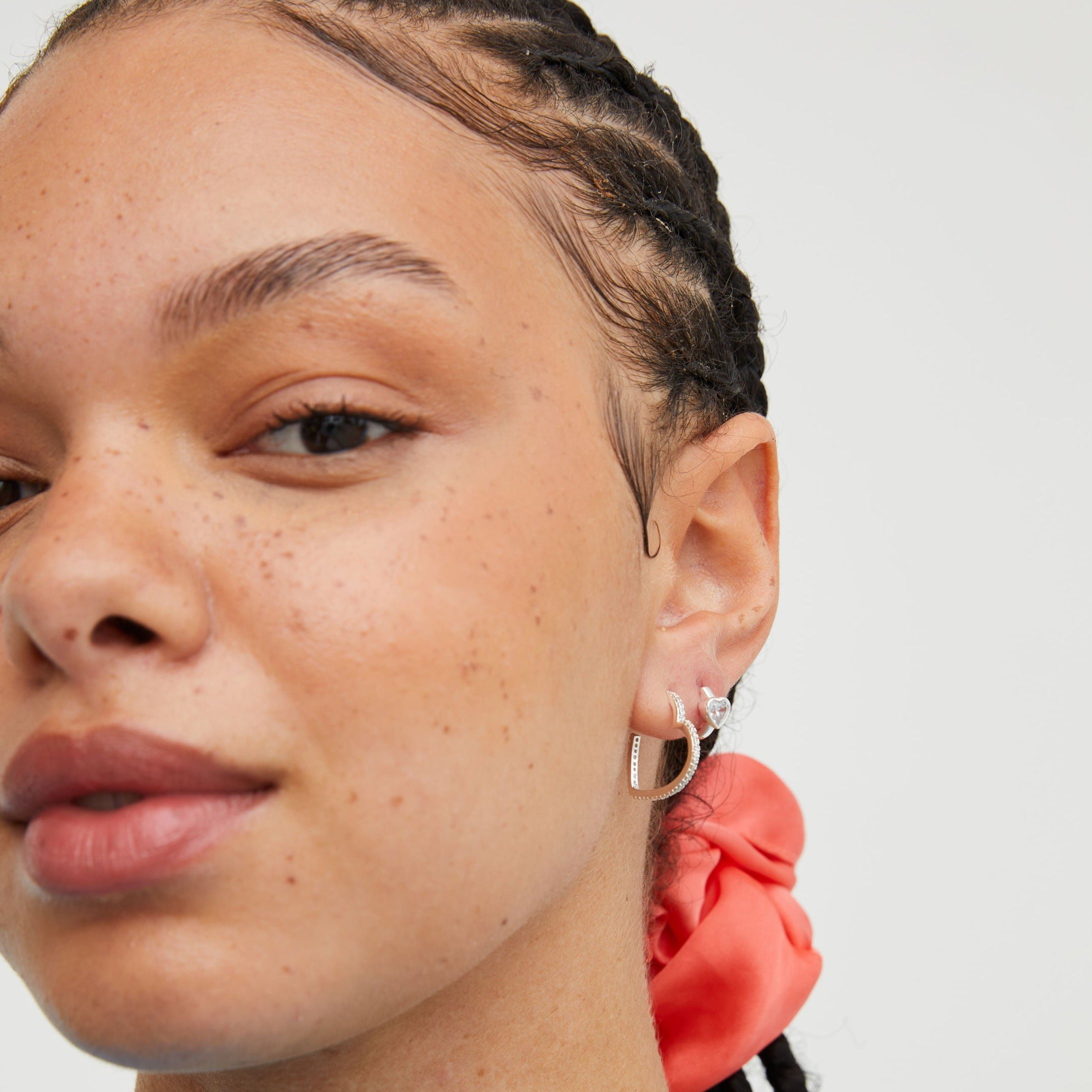 Pave Heart Earrings