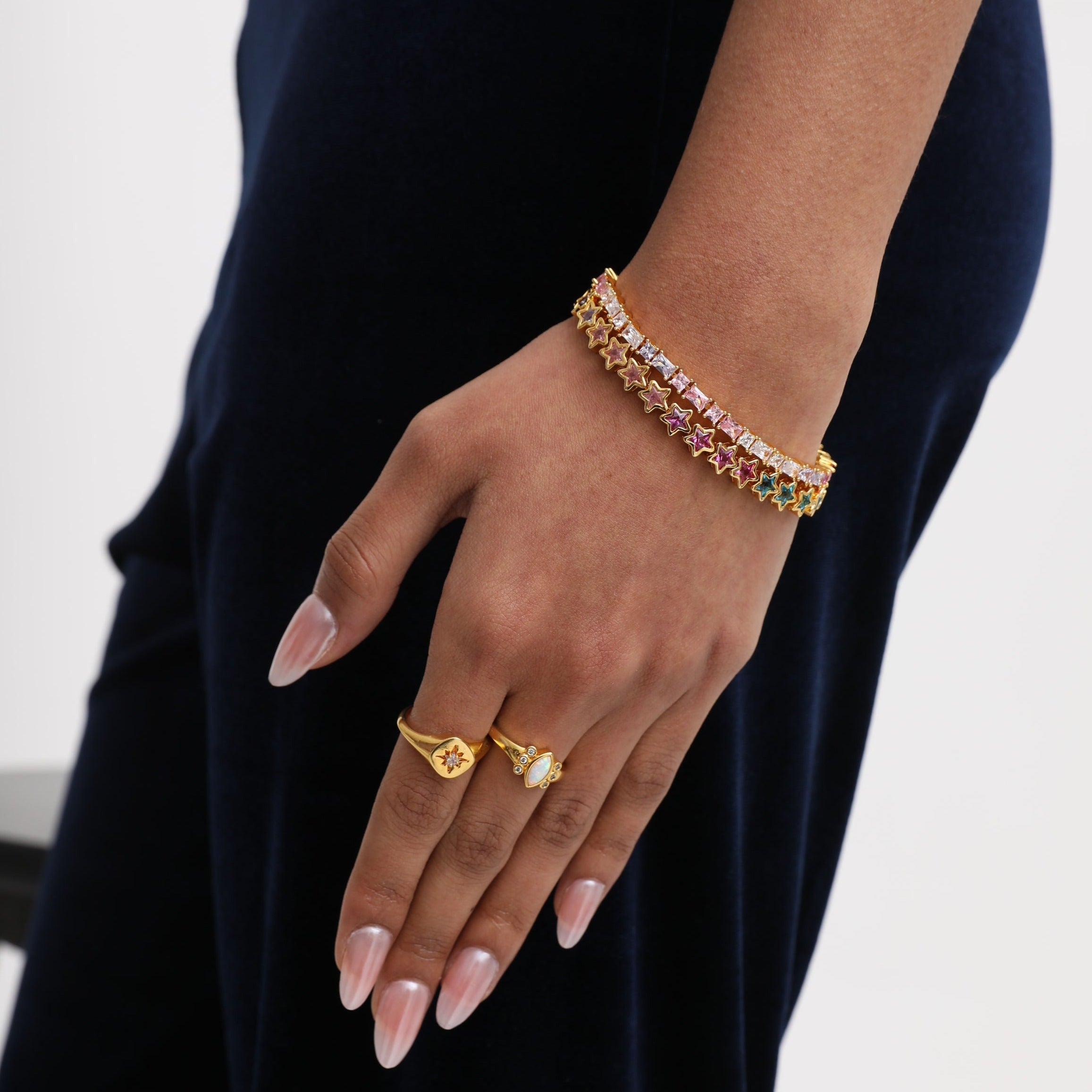 Milky Way Tennis Bracelet Gold