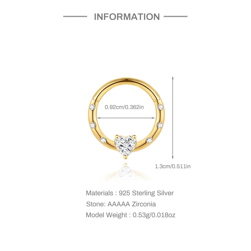 Love Stud Helix/Rook Piercing