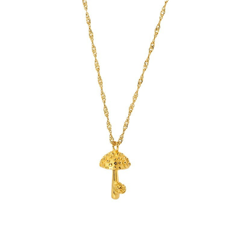 Shroomling Necklace Gold