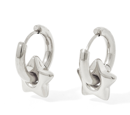 Starlit Hoops Silver