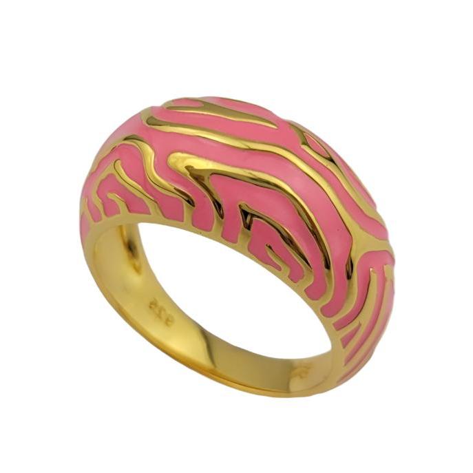 Shirley Pink Animal Print Ring