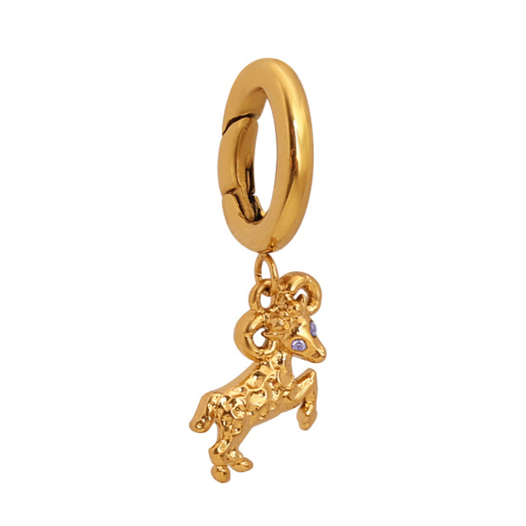 Aries Charm Gold