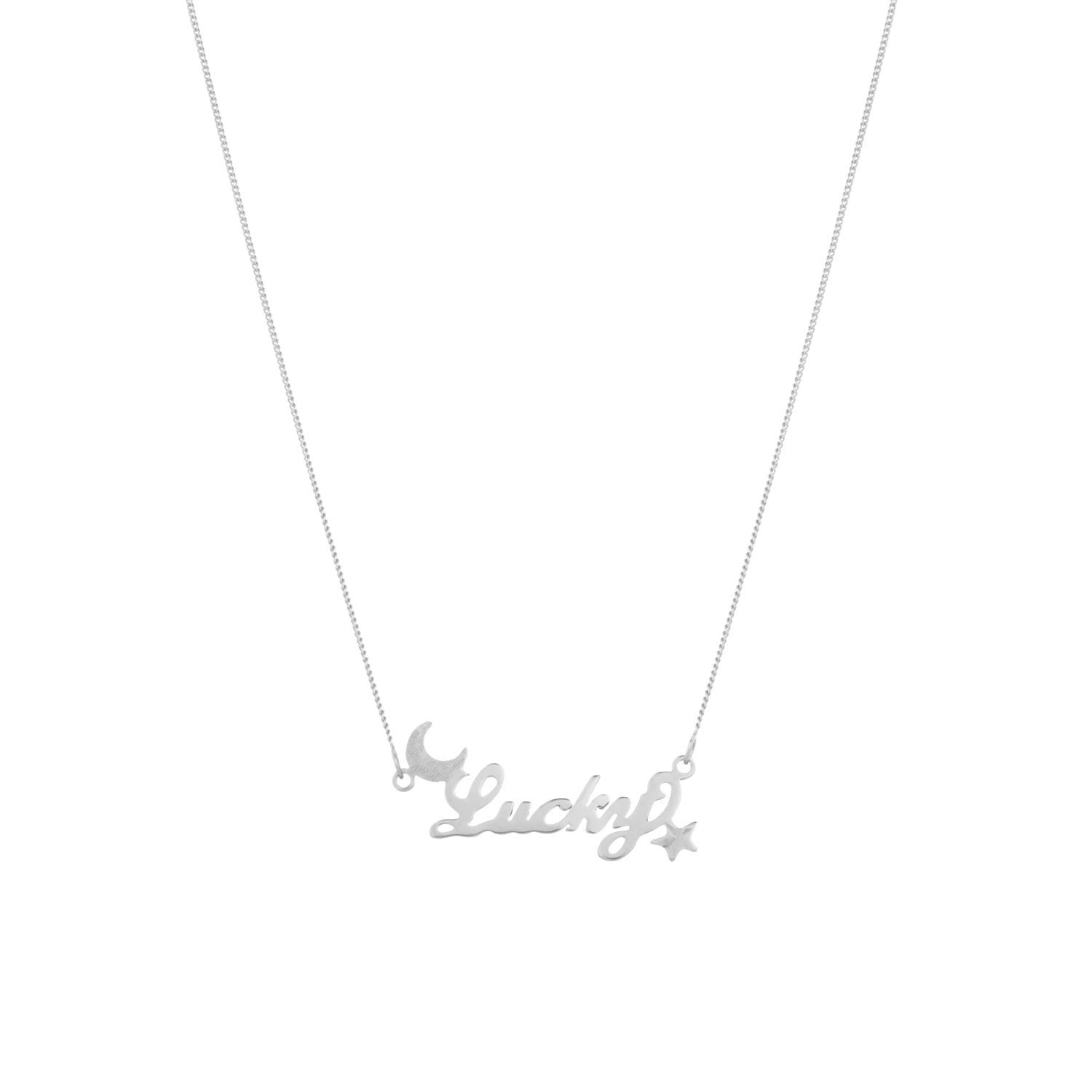 Celestial Custom Nameplate Silver