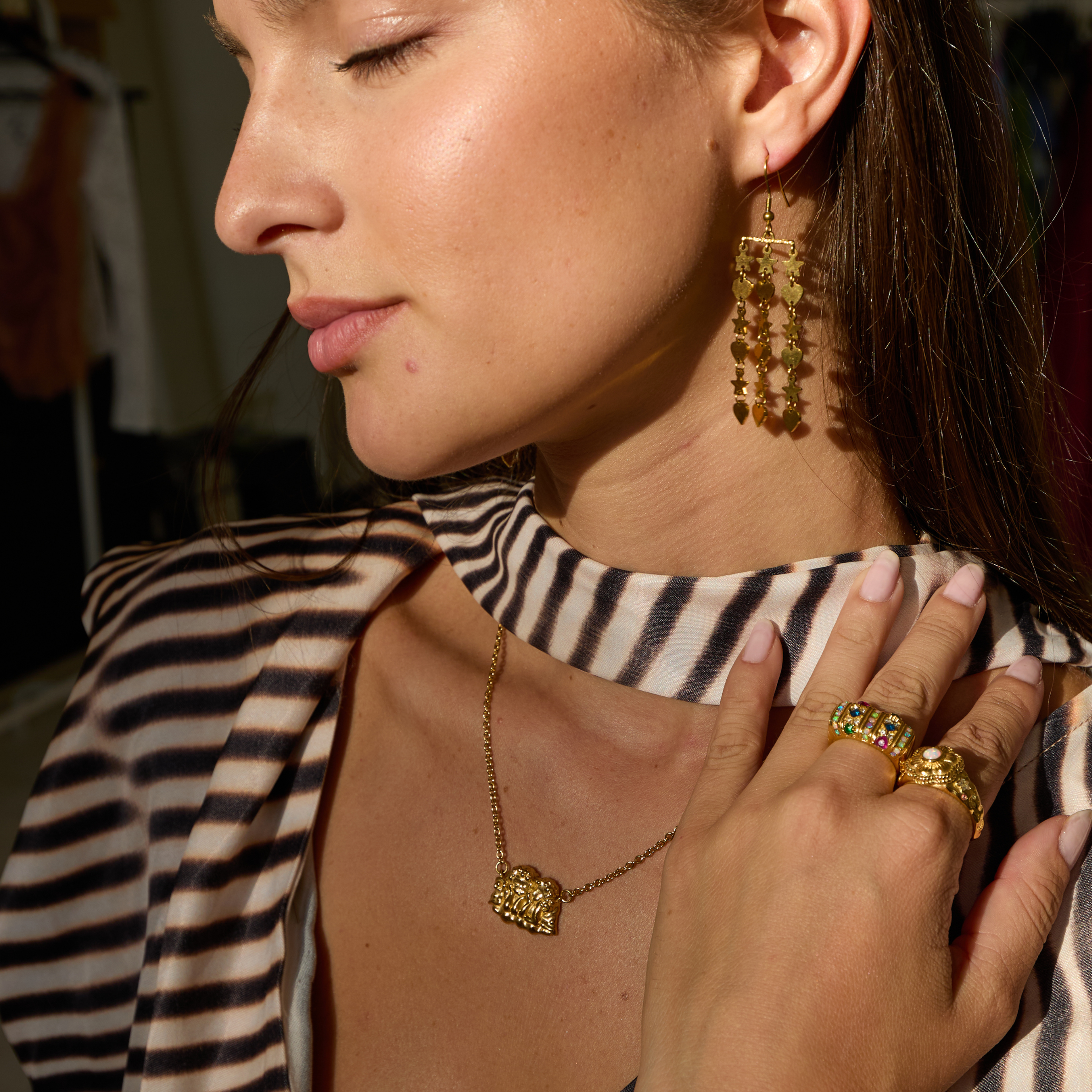 Cherub Necklace Gold