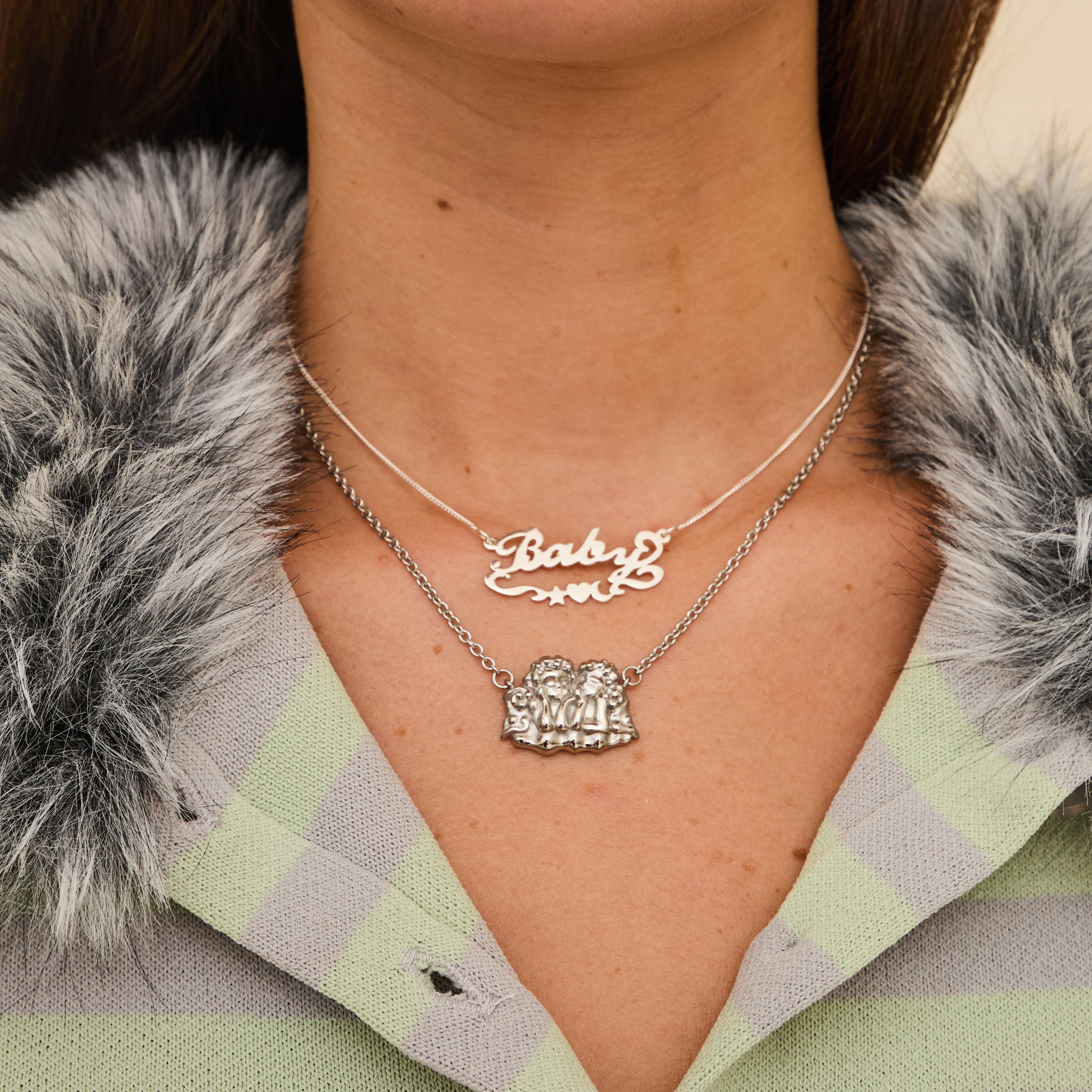 Cherub Necklace Silver