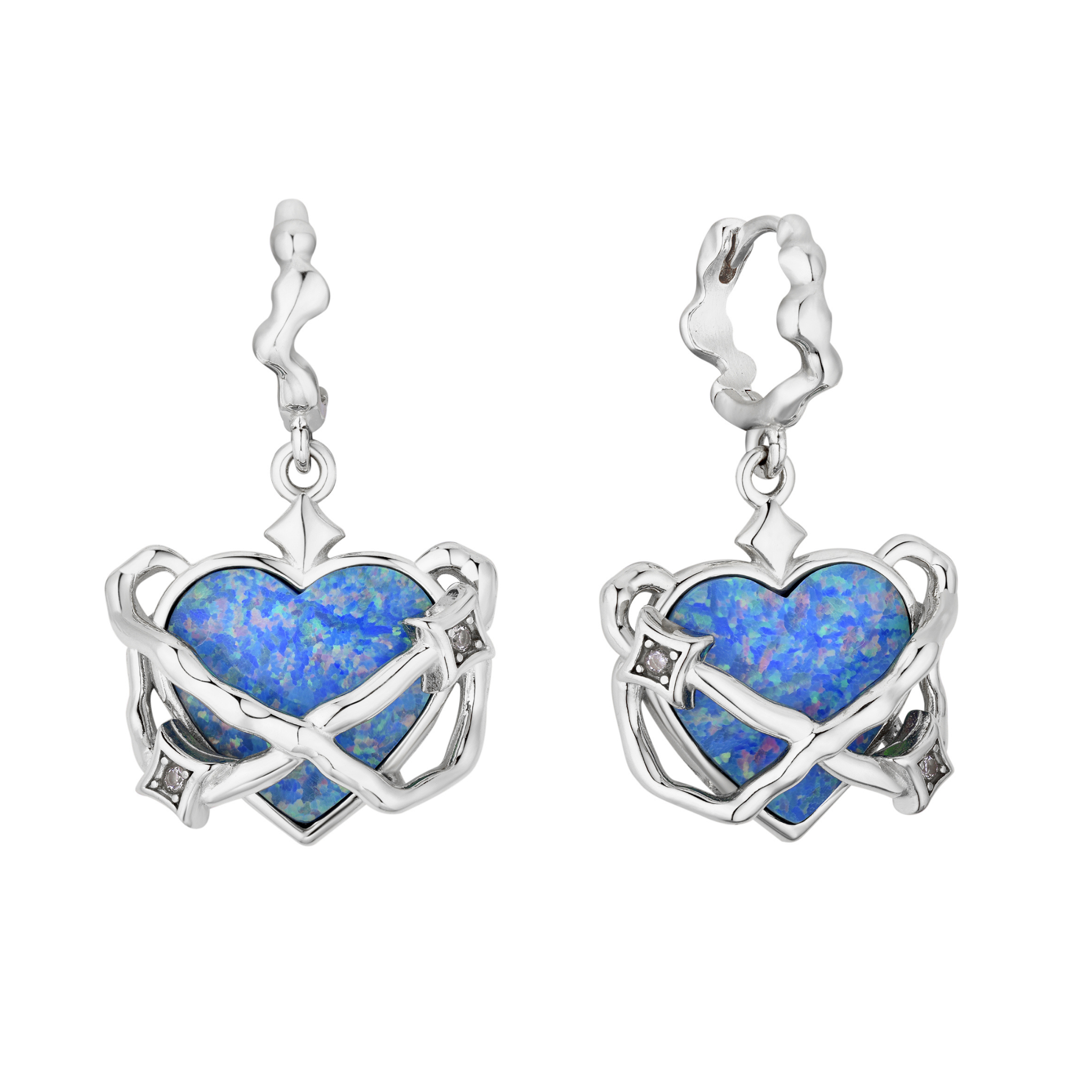 Heart in Orbit Earring Silver