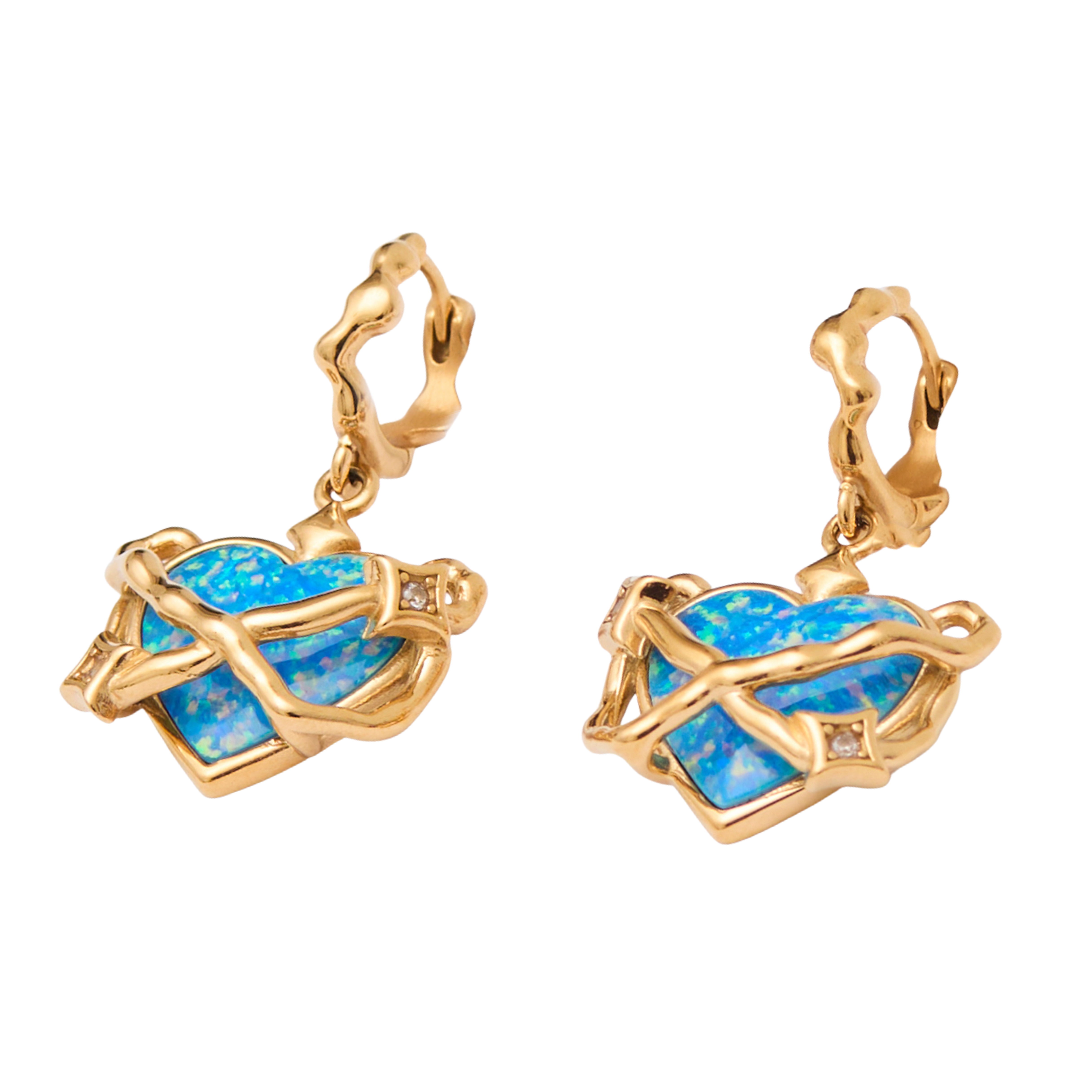 Heart in Orbit Earring Gold