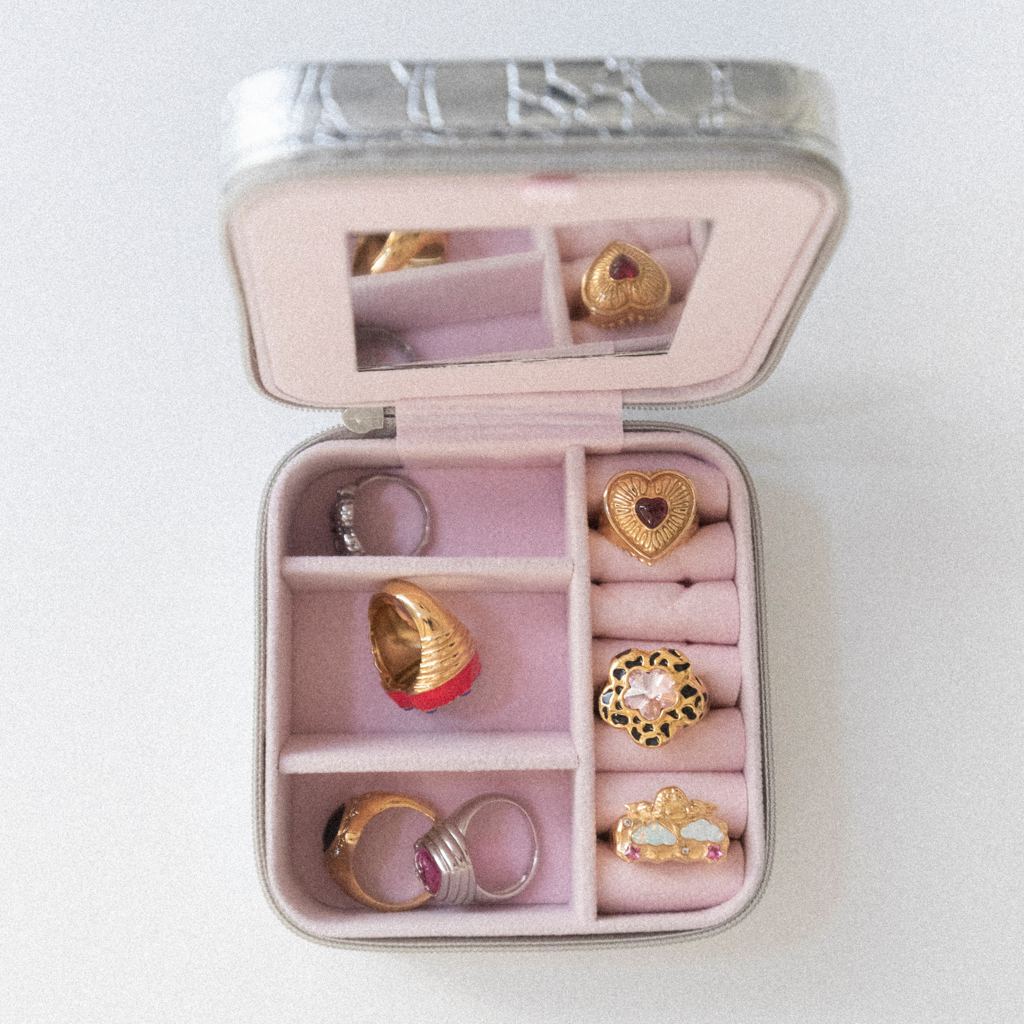 Metallic Jewellery Travel Case