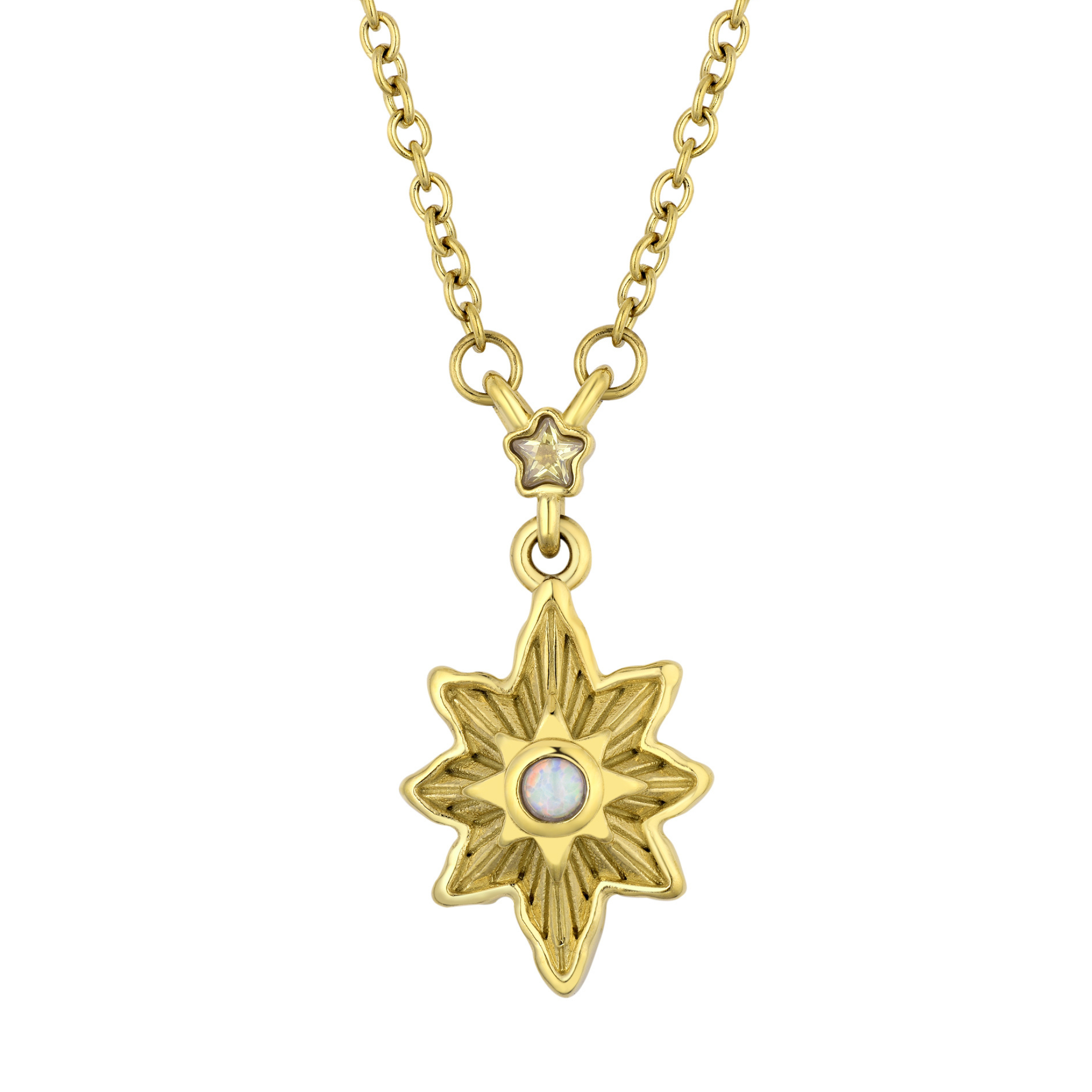 North Star Necklace Gold