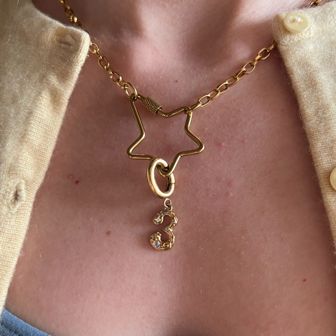 Three - The Creative Spark Charm Gold