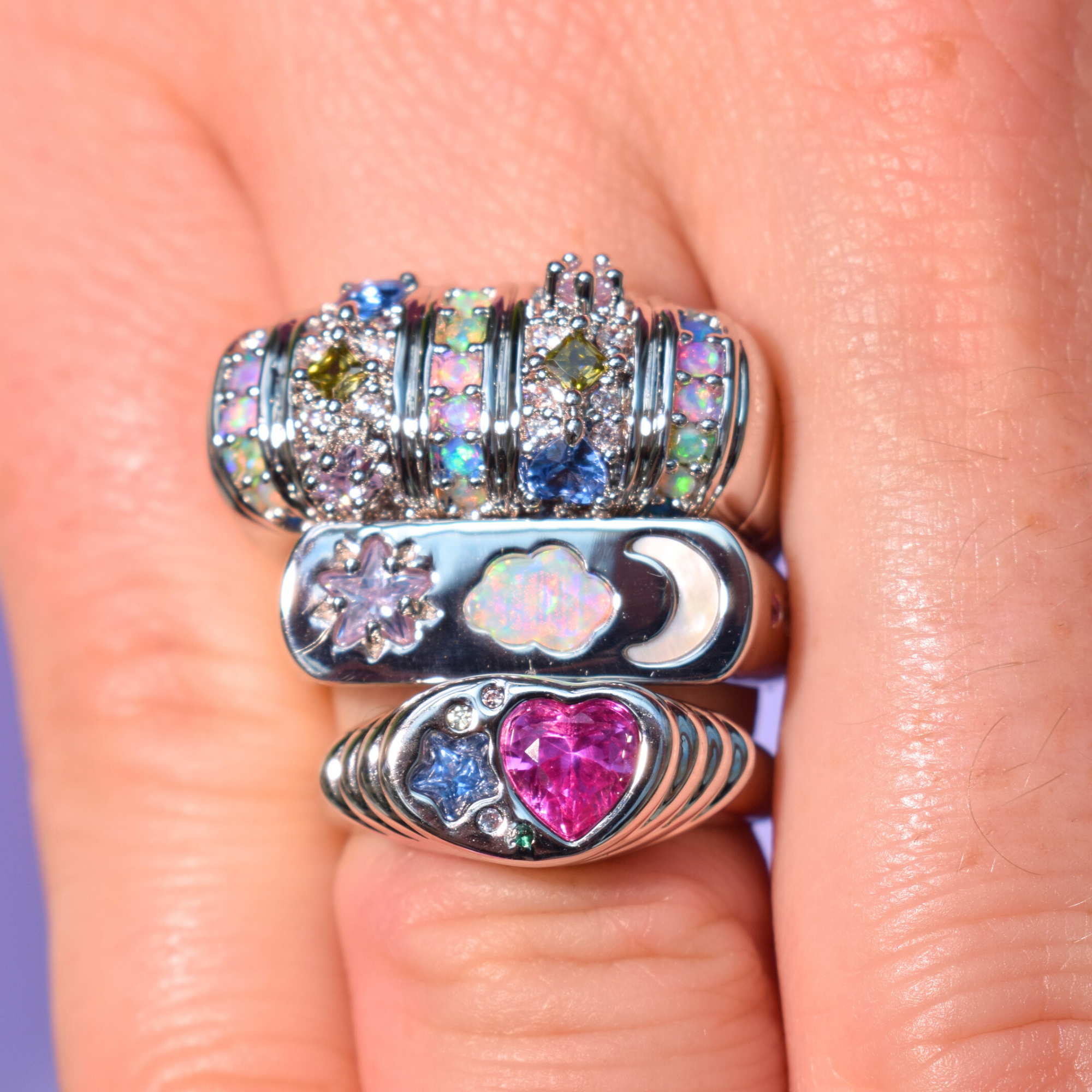 Starry Sky Ring Silver