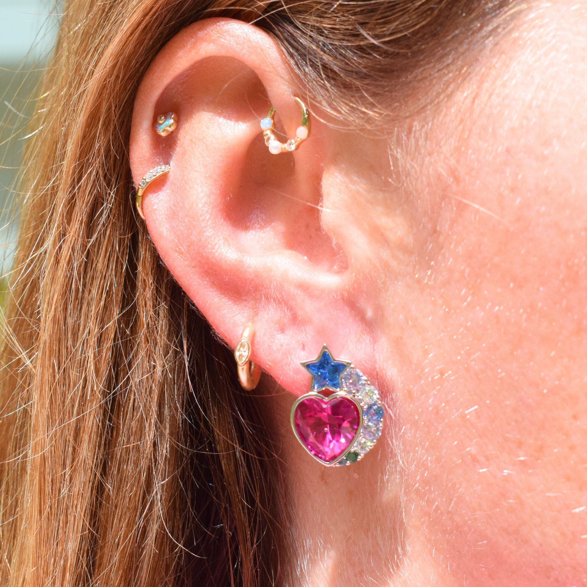 Ziggy Starburst Earrings Silver