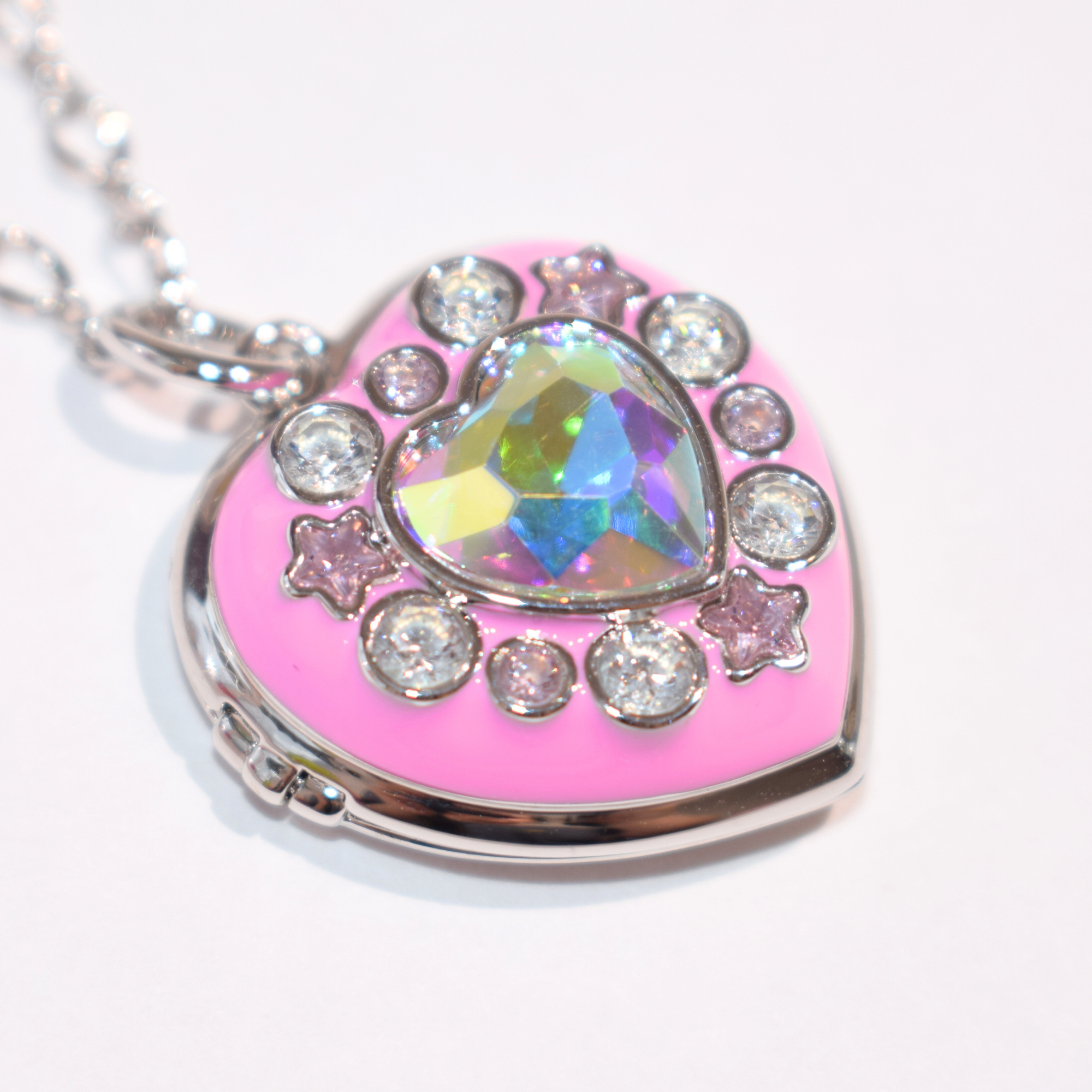 Cosmic Girl Locket on Chain Silver